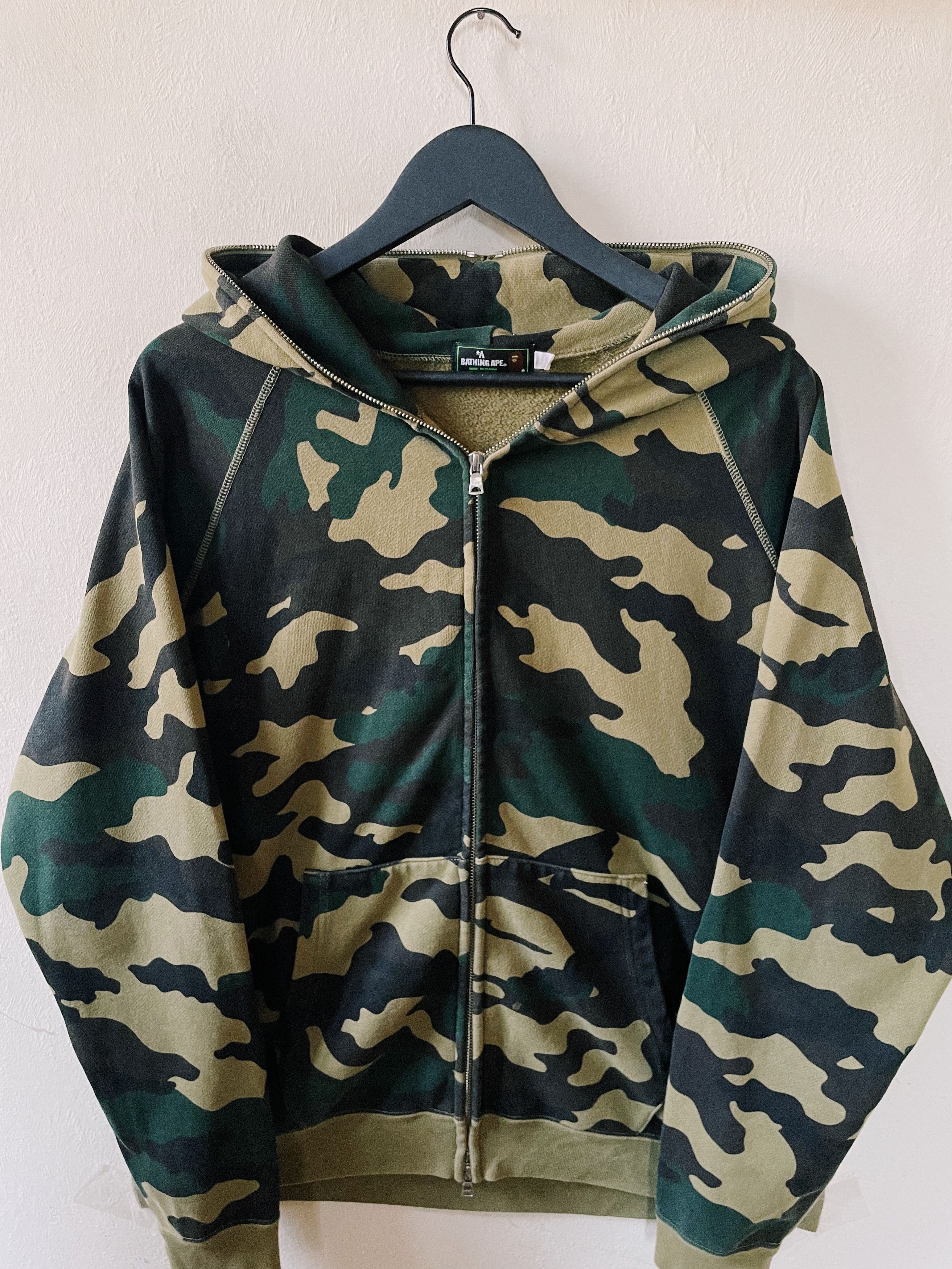 Bape A Bathing Ape Woodland Camo Full zip Hoodie