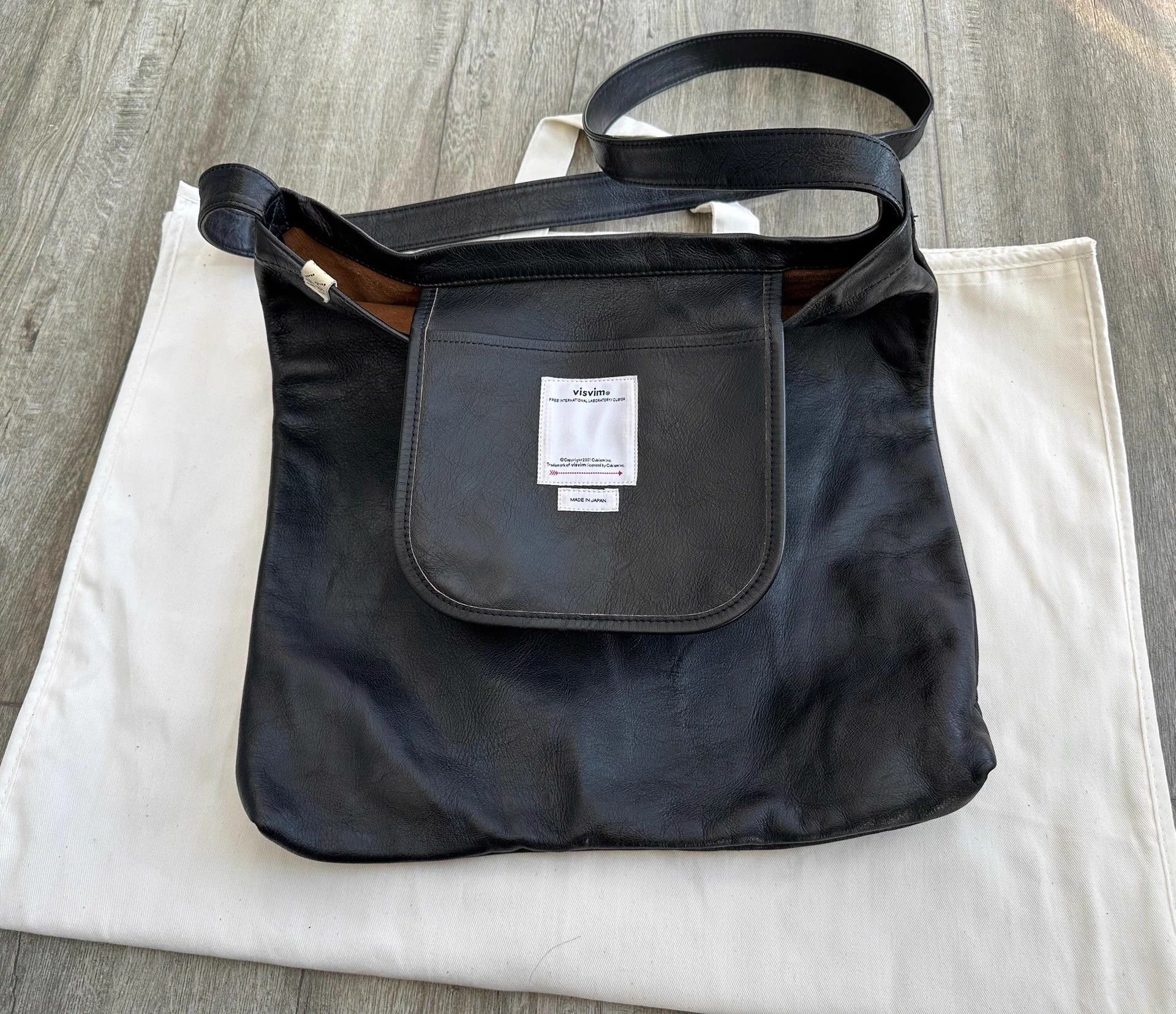 Vintage VISVIM RECORD BAG DMGD IT VEG.H black good cond no acc Size ONE SIZE - 3 Thumbnail