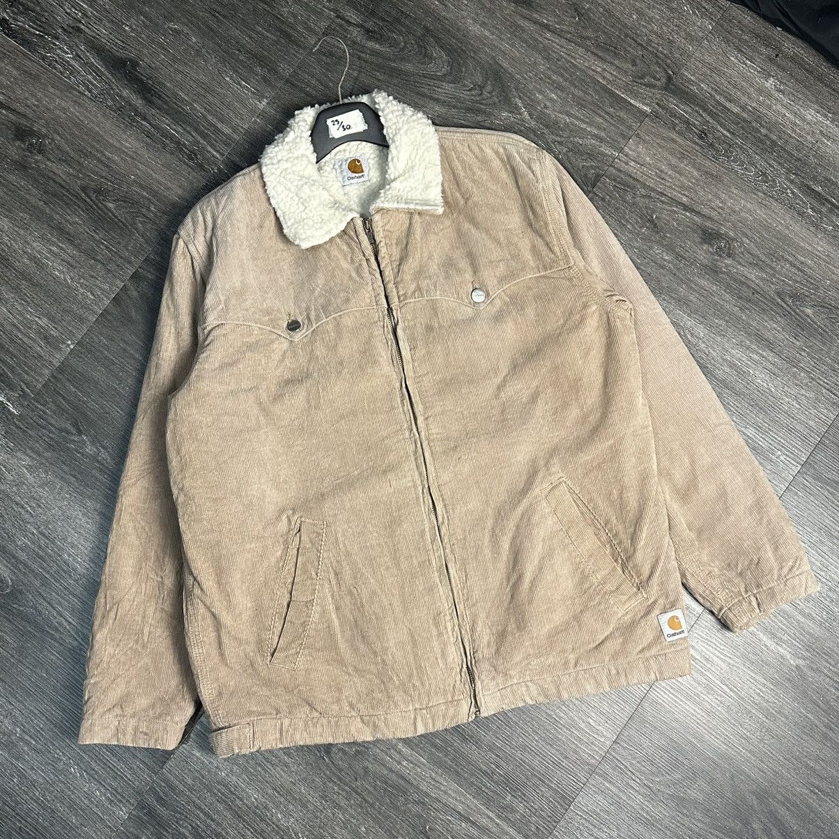 Carhartt Carhartt Corduroy Jacket Woven Tag Back Boa Rare Vintage Size US L / EU 52-54 / 3 - 2 Thumbnail