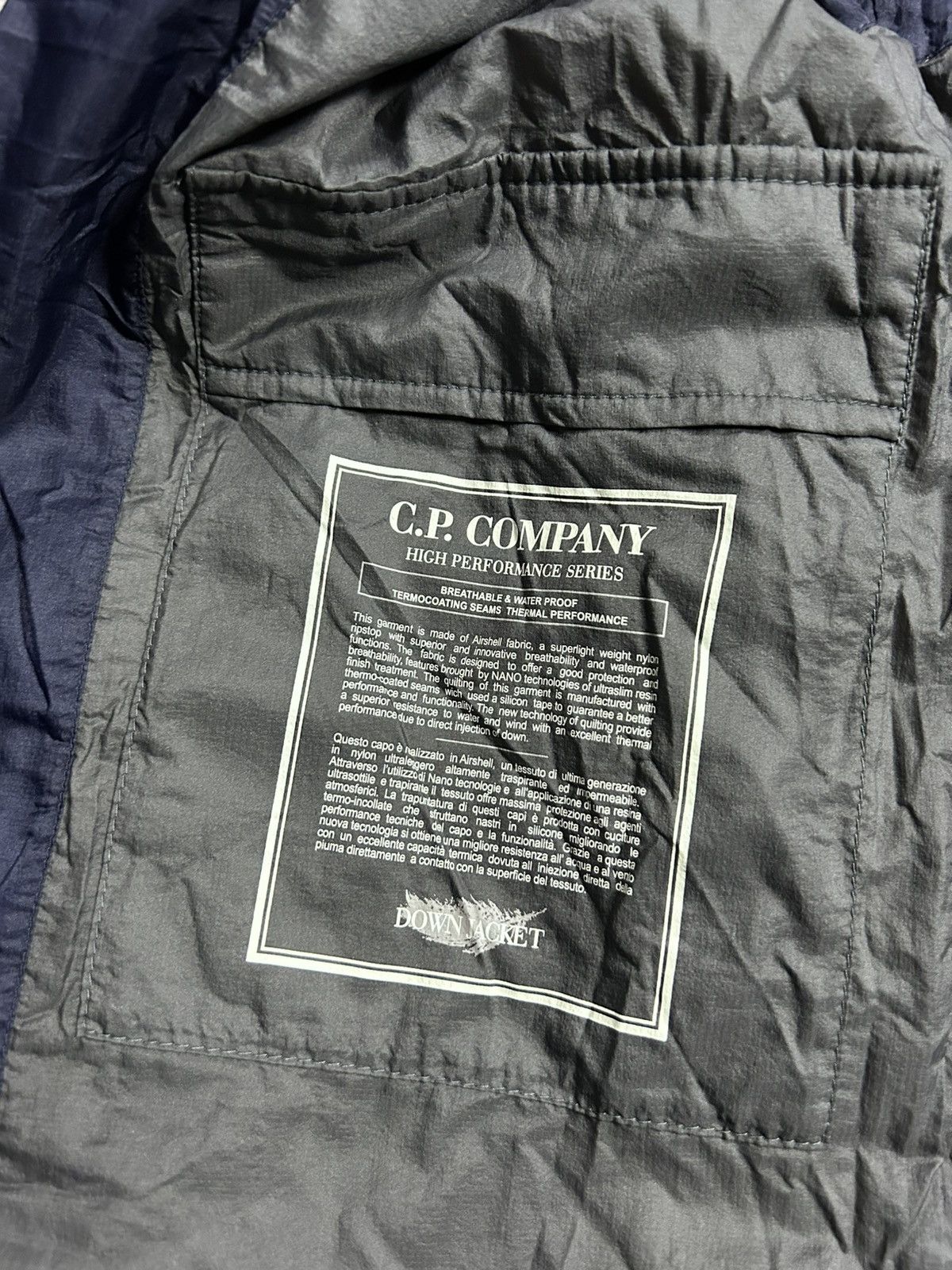 C.P. Company × Vintage C.P. Company down jacket vest navy gillet archive with badge Size US M / EU 48-50 / 2 - 6 Thumbnail