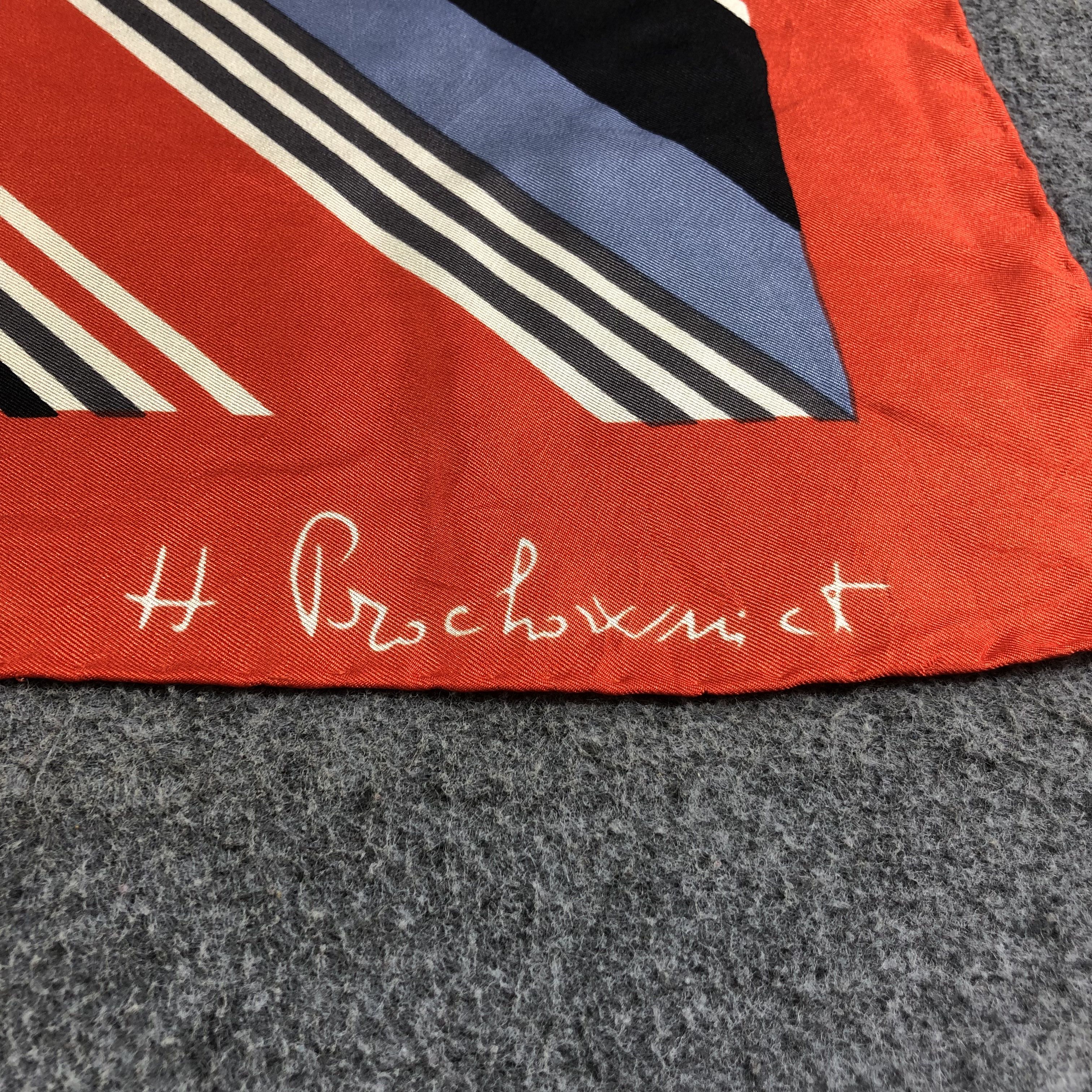 Vintage Vintage H Prochovnict Luxury Hand Rolled Silk Scarf M437 Size ONE SIZE - 3 Thumbnail