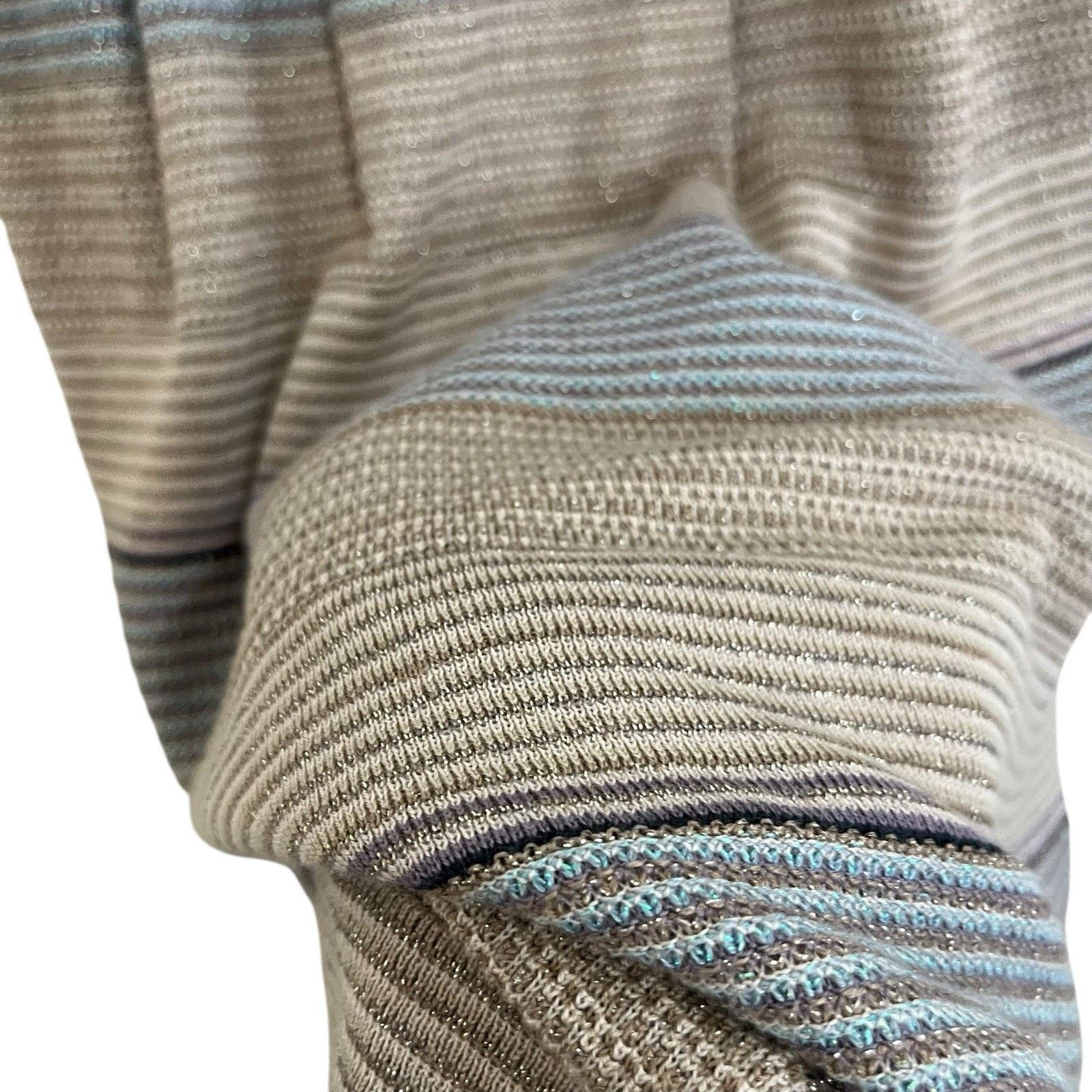 Anthropologie Knitted & Knotted | Halter Wool Blend Metallic Sweater Dress Size XS / US 0-2 / IT 36-38 - 4 Thumbnail