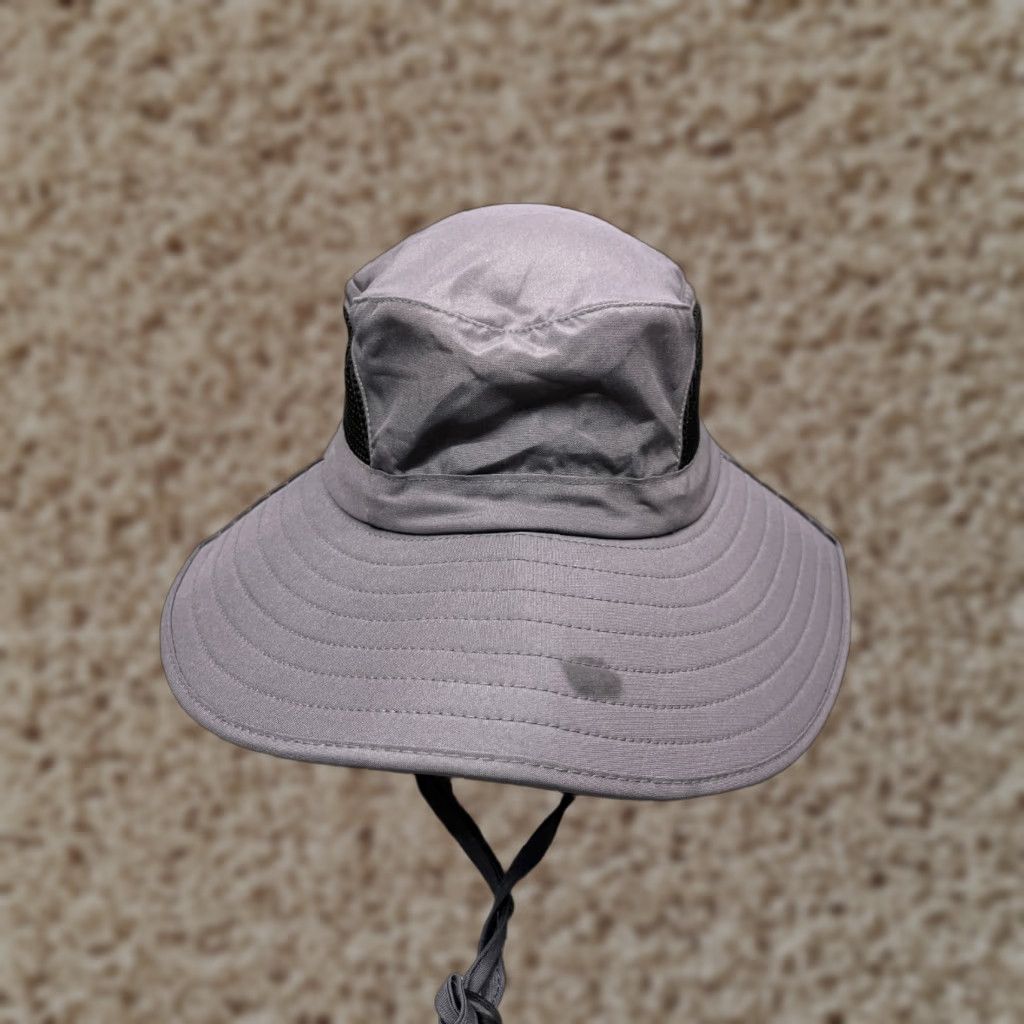 Vintage Einskey Sun Hat Adult One Size Gray Knit 100% Polyester Camp Outdoors Hat/Cap Unisex Adults Sun Hat Men Women Size ONE SIZE - 1 Thumbnail