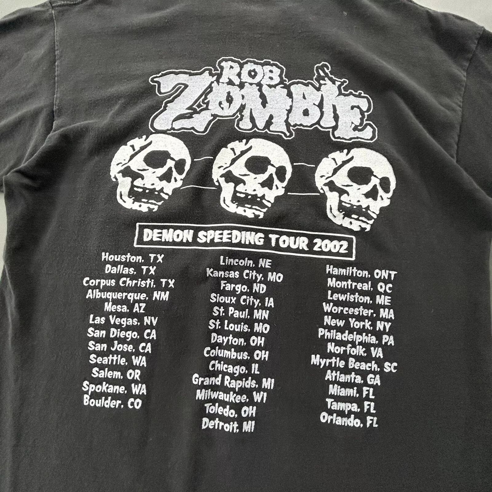 Vintage Vintage 2002 ROB ZOMBIE Demon Speeding Tour Size US XL / EU 56 / 4 - 7 Thumbnail