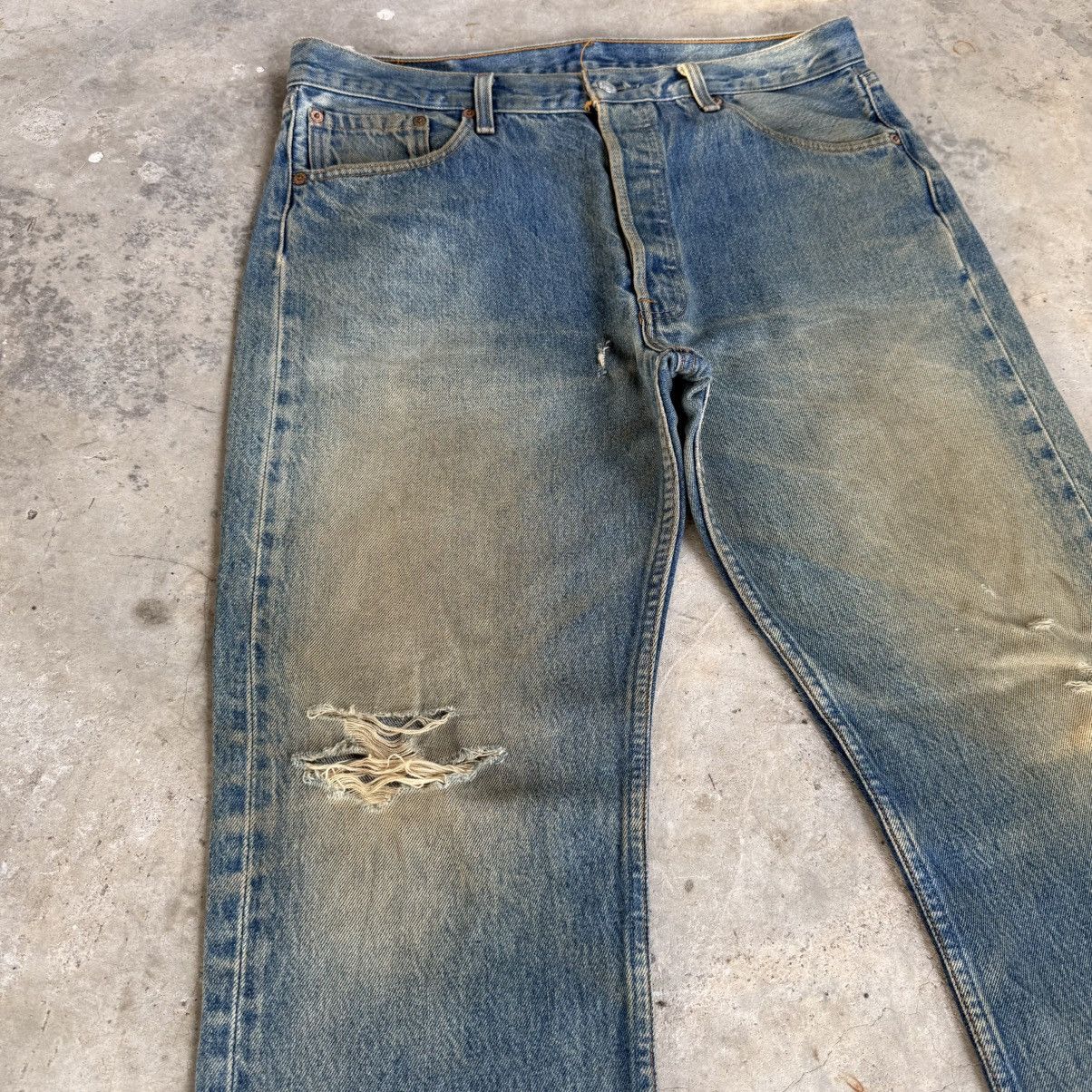 Levi's Vintage Clothing Vintage 95' Levi's 501 USA Button fly Rusty Faded Denim Jean Size US 36 / EU 52 - 6 Thumbnail