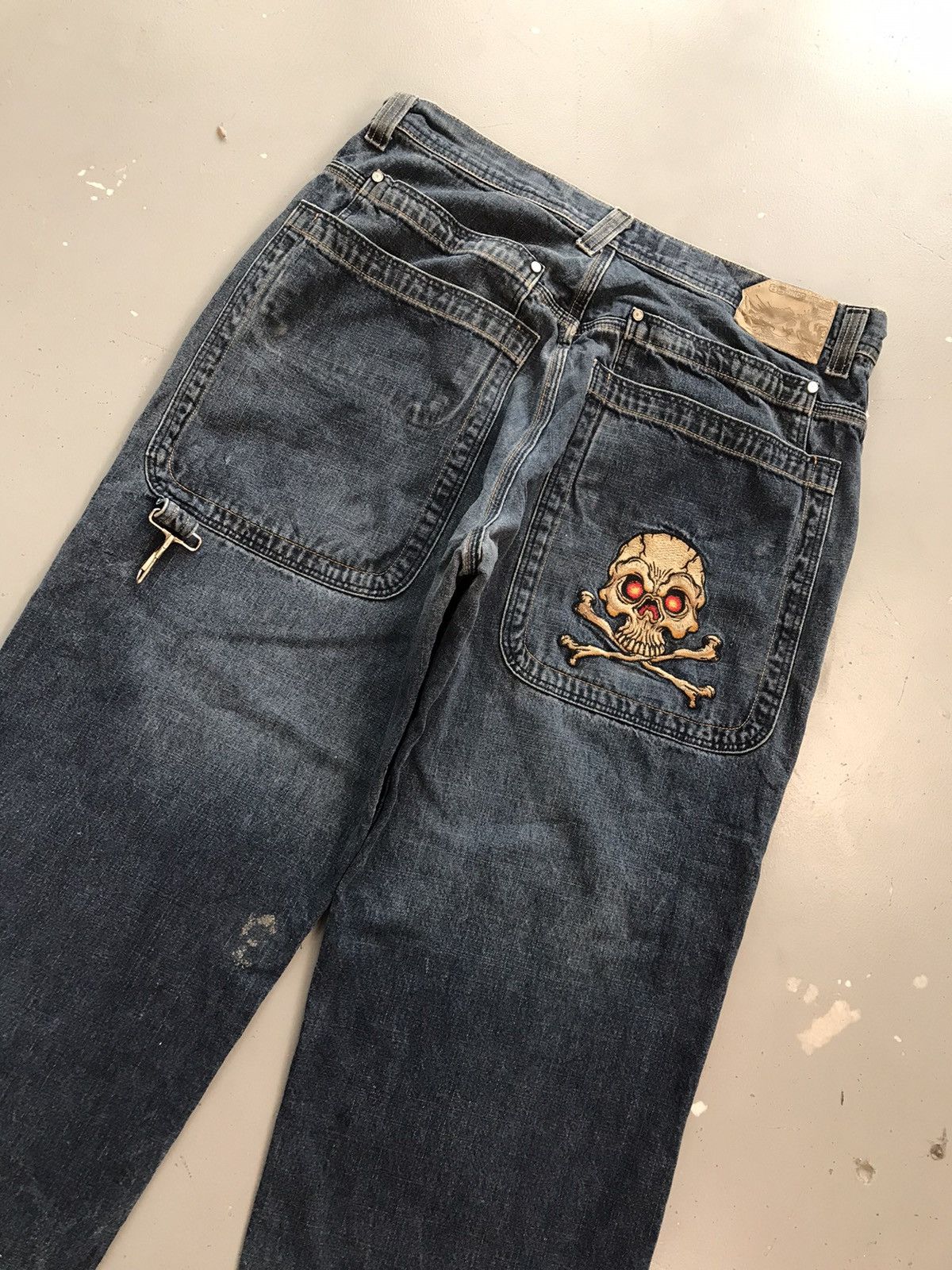 JNCO × Vintage Vintage Jnco crazy skull 💀 embroidered denim Size US 36 / EU 52 - 11 Thumbnail