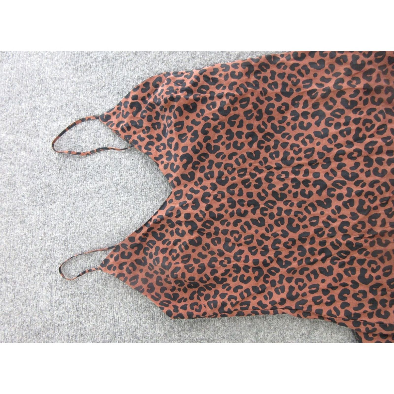 Marine Layer Marine Layer Dress Womens XS Brown Leopard Slip Maxi V-Neck Strappy Sundress Size XS / US 0-2 / IT 36-38 - 6 Thumbnail