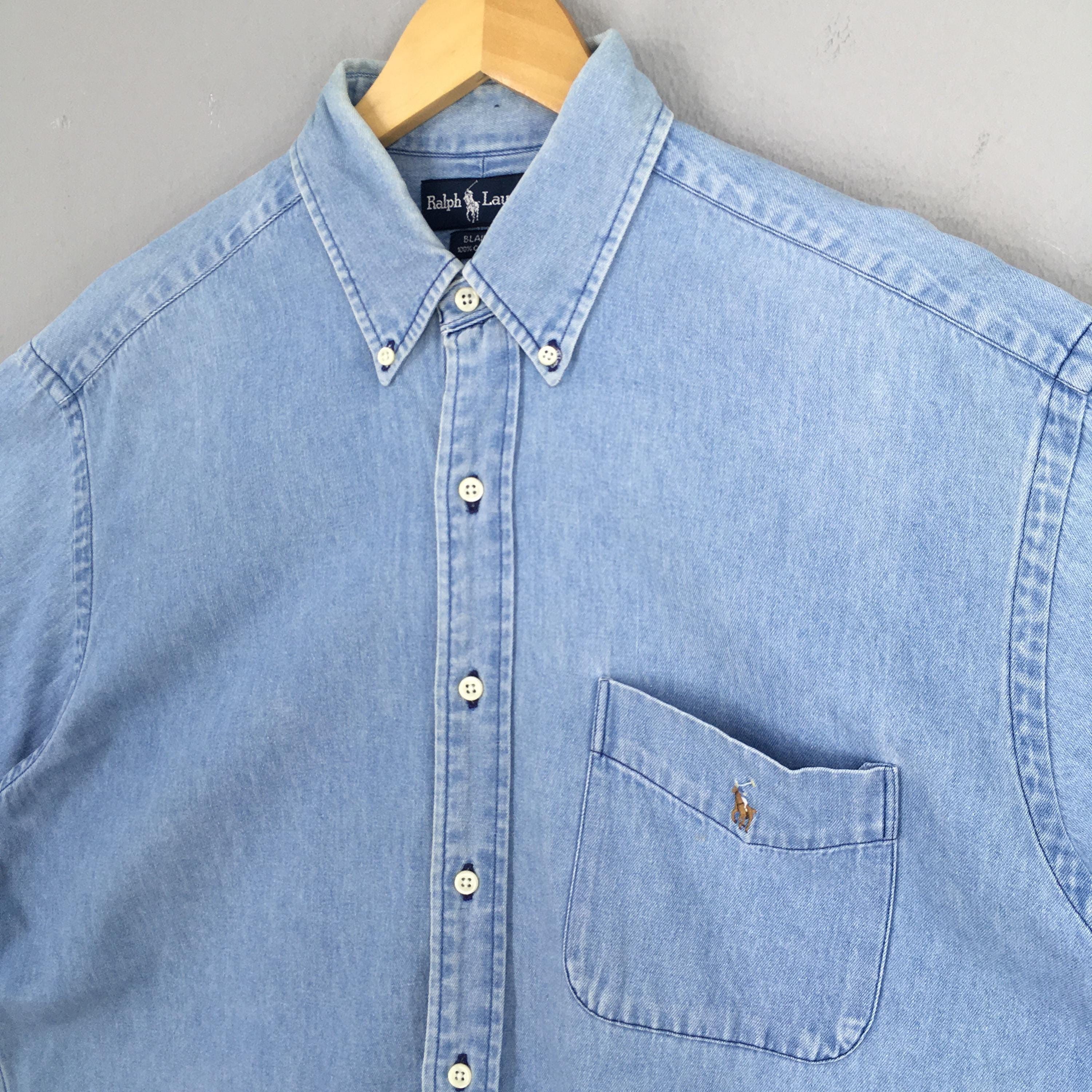 Polo Ralph Lauren Vintage Ralph Lauren Blue Blaire Button Up Shirt Large Size US L / EU 52-54 / 3 - 3 Thumbnail