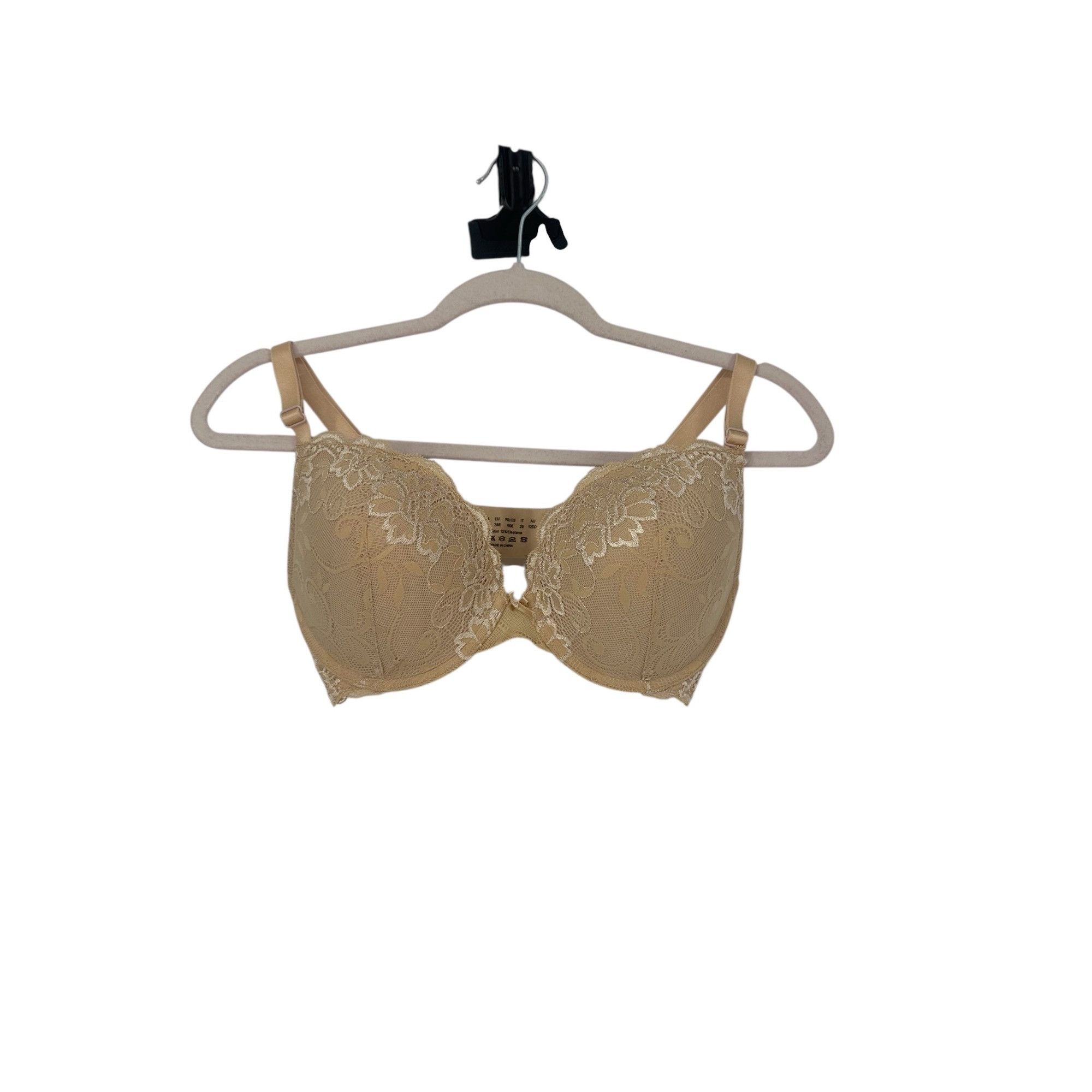 Other Floral Lace Bra - Nude Beige Molded Cups - 34DD Size ONE SIZE - 2 Thumbnail