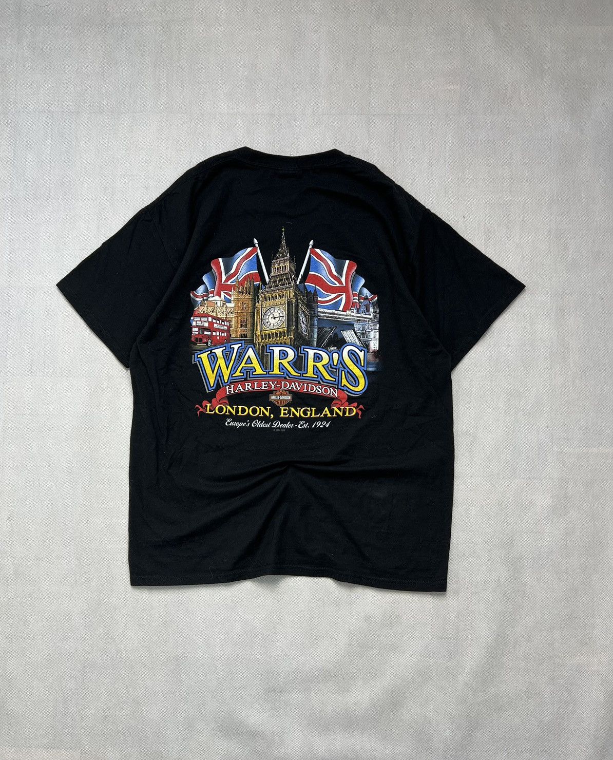 Harley Davidson × Vintage Tshirt Harley Davidson London England Vintage Size US L / EU 52-54 / 3 - 2 Thumbnail