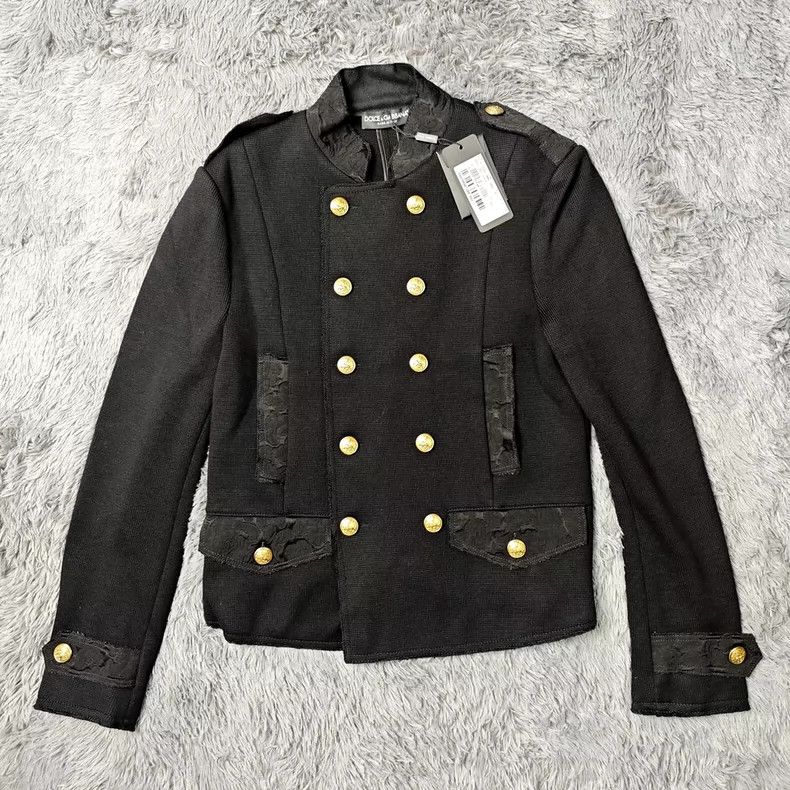 Dolce & Gabbana Dolce Gabbana black embroidered gold buckle jacket Size US S / EU 44-46 / 1 - 1 Thumbnail