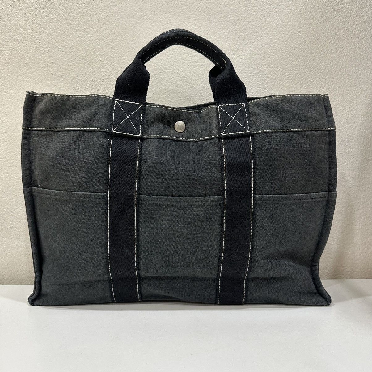 Hermes ‼️LASTDROP‼️HERMES FOURRE TOUT MM TWO TONE CANVAS TOTE BAG Size ONE SIZE - 3 Thumbnail
