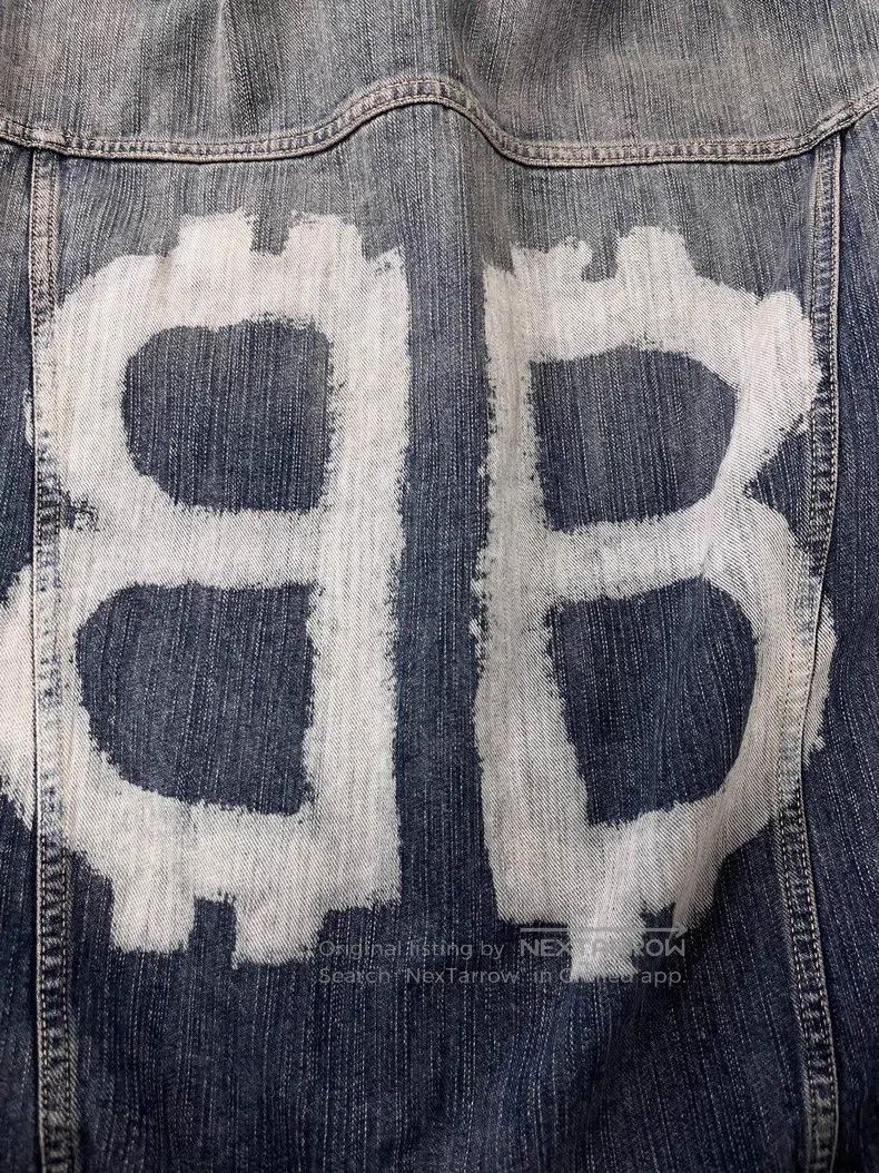 Balenciaga Balenciaga Letter Printed Single Breasted Denim Jacket Size US L / EU 52-54 / 3 - 5 Thumbnail