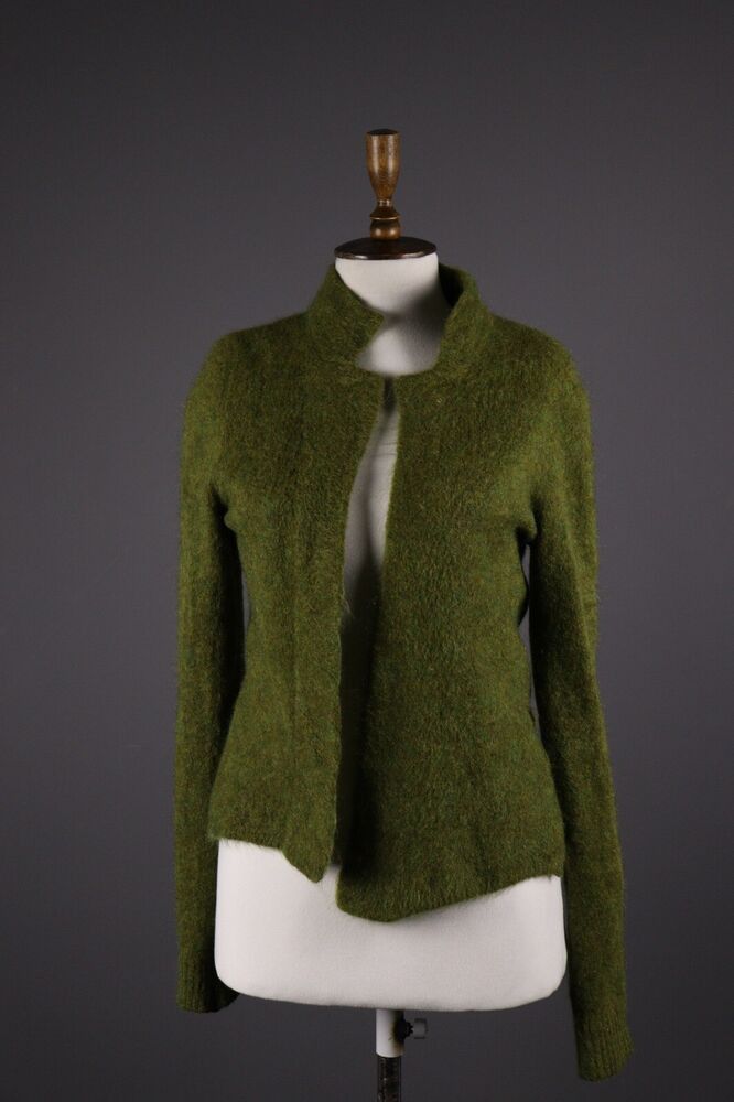 image of Avant Garde x Burberry Cardigan Sweater in Green, Women's (Size XL)