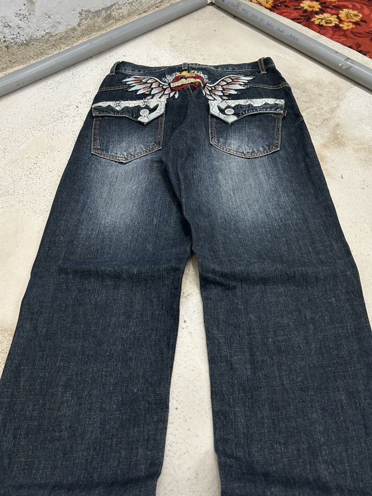 If Six Was Nine Vintage Winger Python Skin Whiskering Washed High Rise Evisu Size US 30 / EU 46 - 4 Thumbnail