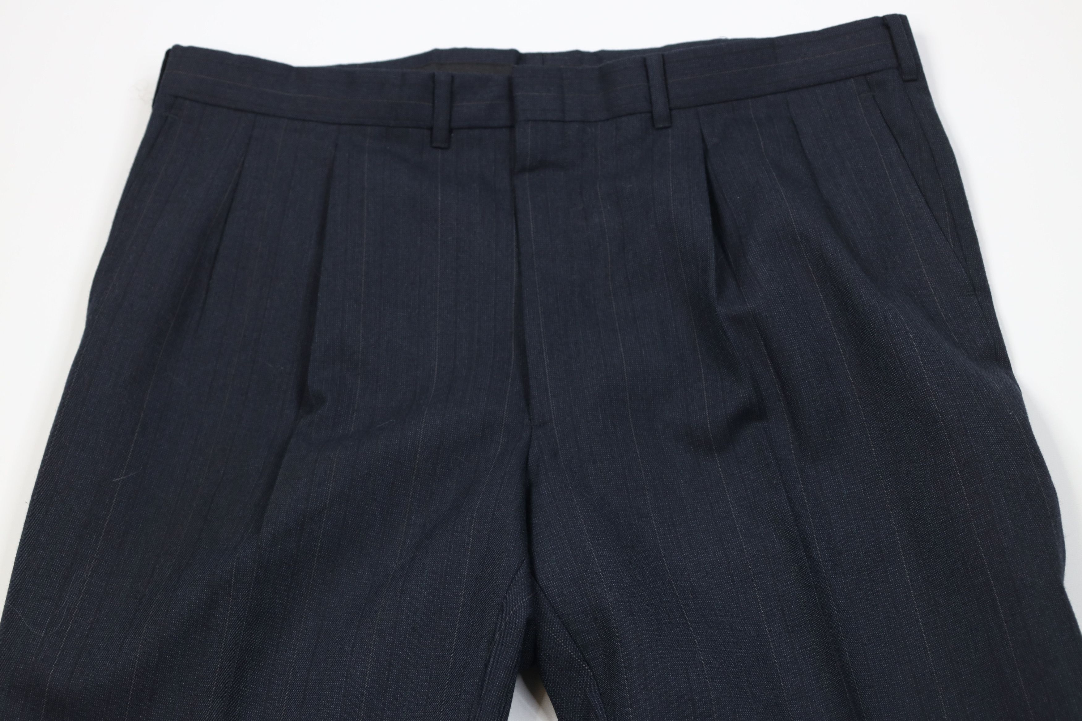 Vintage Vintage 70s Streetwear Pinstriped Wide Leg Chino Pants Size US 38 / EU 54 - 2 Thumbnail