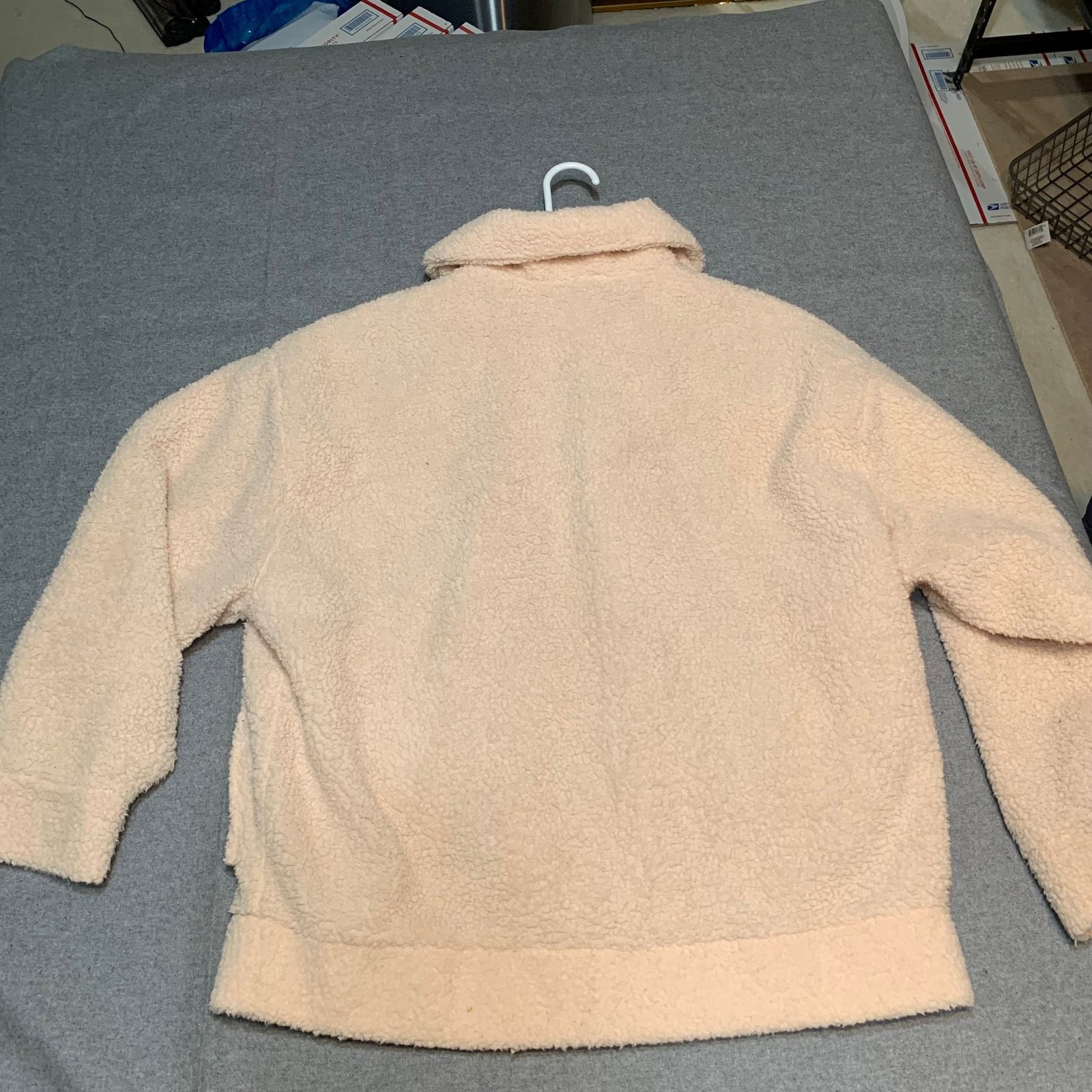 Pink PINK Sherpa Teddy Jacket Womens Size Large Full Zip Size L / US 10 / IT 46 - 10 Thumbnail