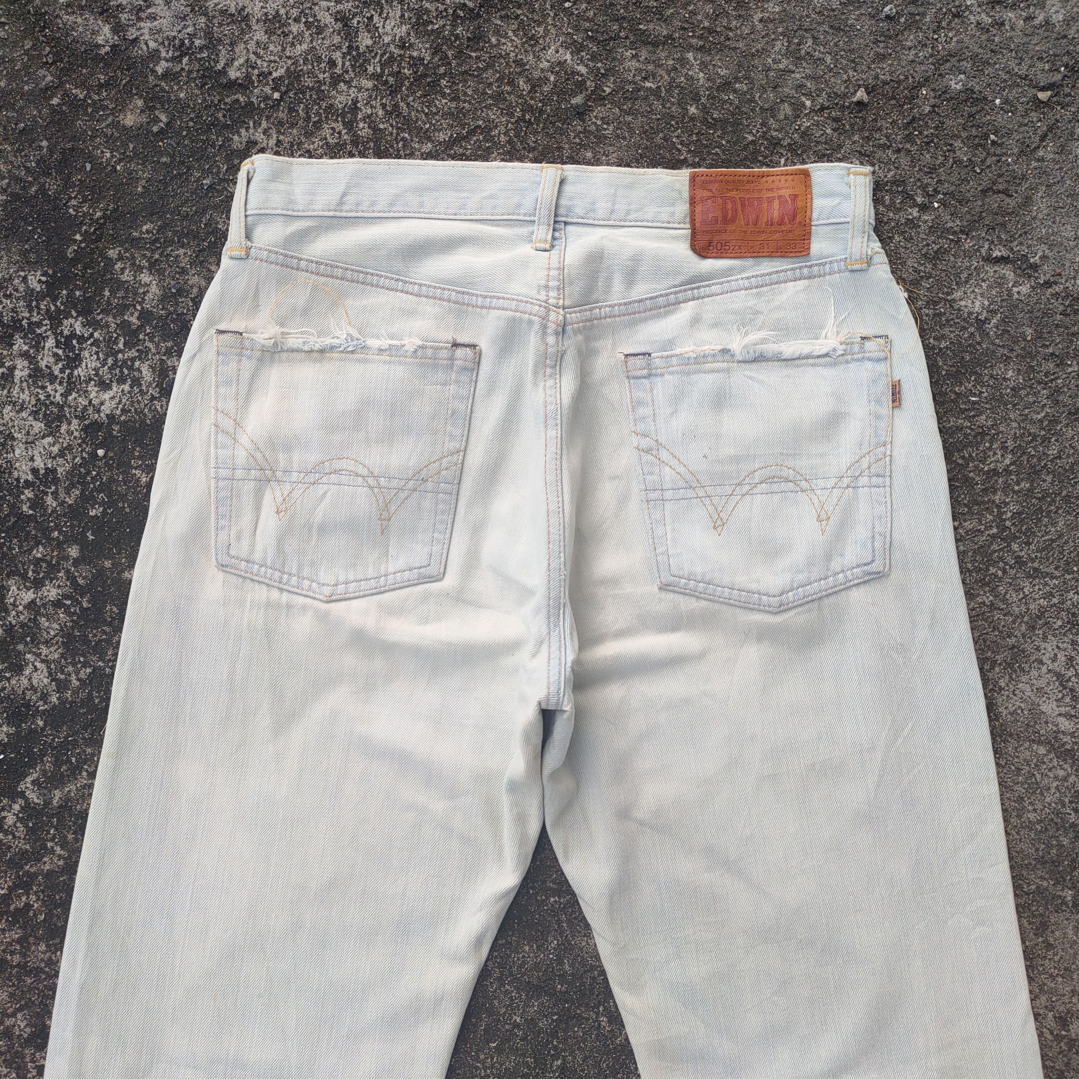 Edwin × Jean × Vintage VINTAGE EDWIN FADED LIGHT BLUE ORANGE TAG JEAN DENIM PANTS Size US 33 - 9 Thumbnail