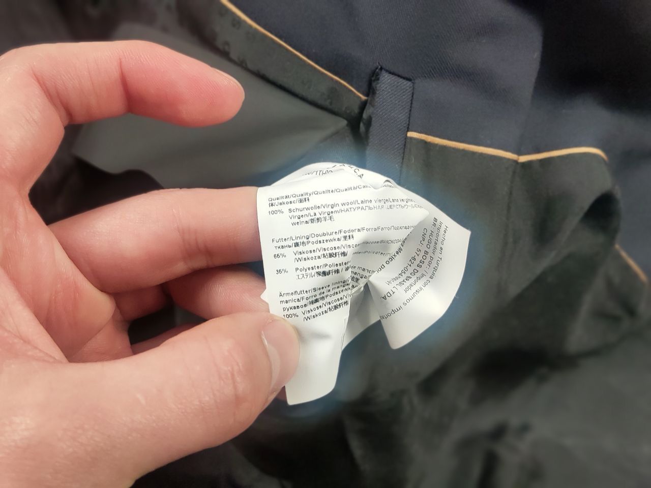 Hugo Boss Boss one the suit Design Navy Slim three-piece Blazer Pants Size 36R - 21 Thumbnail