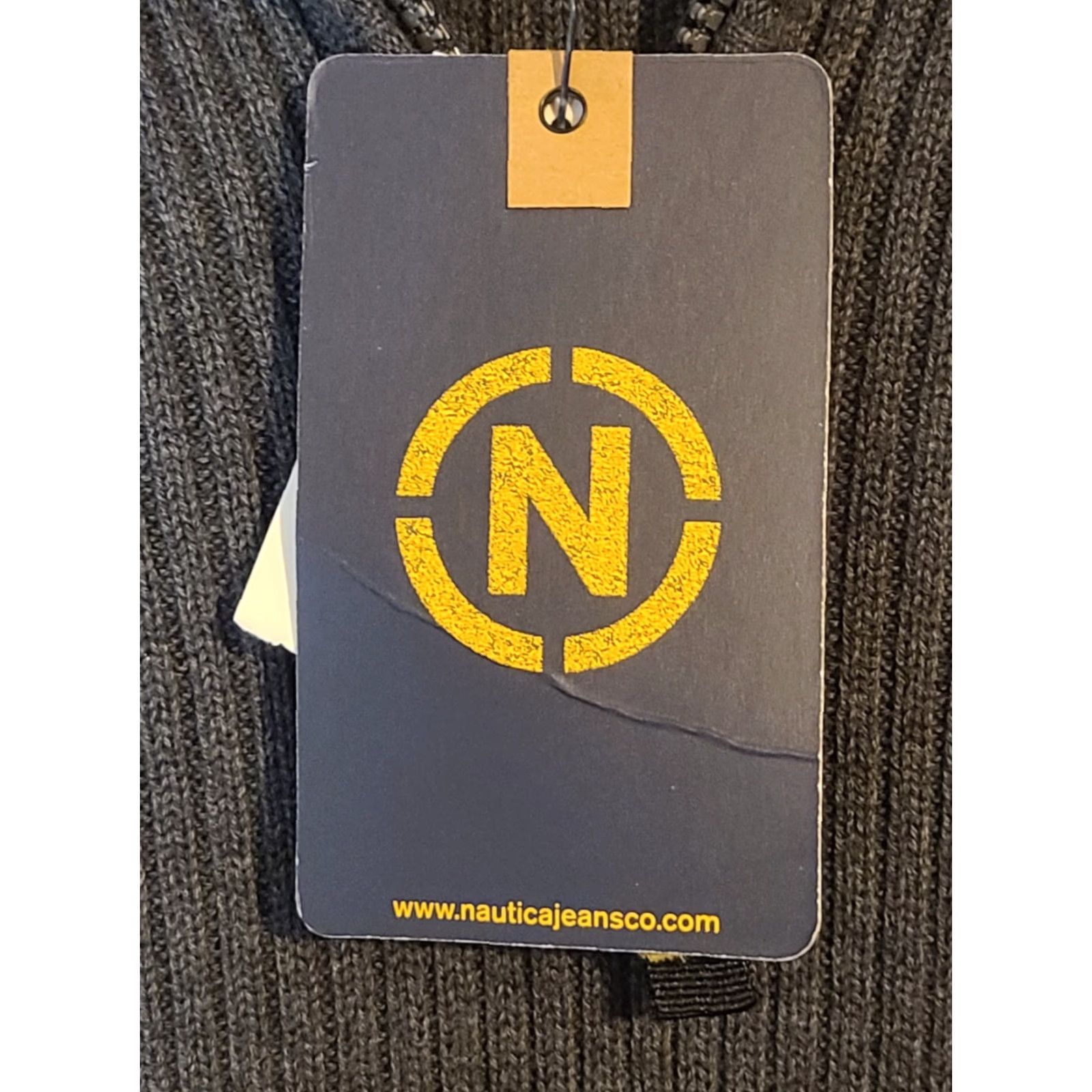 Nautica VINTAGE Nautica Jeans Co Mens PullOver Sweater 2XL Gray Half Zip Ribbed Knit 100% Cotton Logo 90s Mens Pullover Size US XXL / EU 58 / 5 - 5 Thumbnail