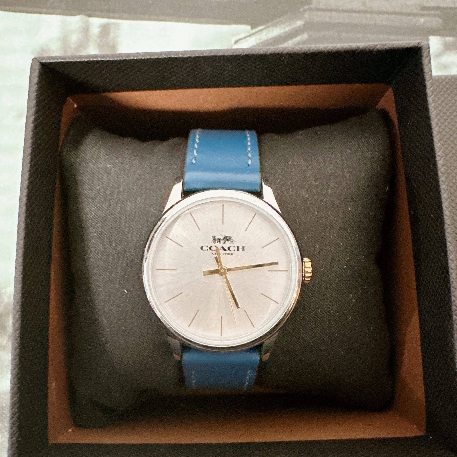 Coach Coach 14503543 Rury Leather Watch Blue 32MM (W1549 ) Size ONE SIZE - 2 Thumbnail