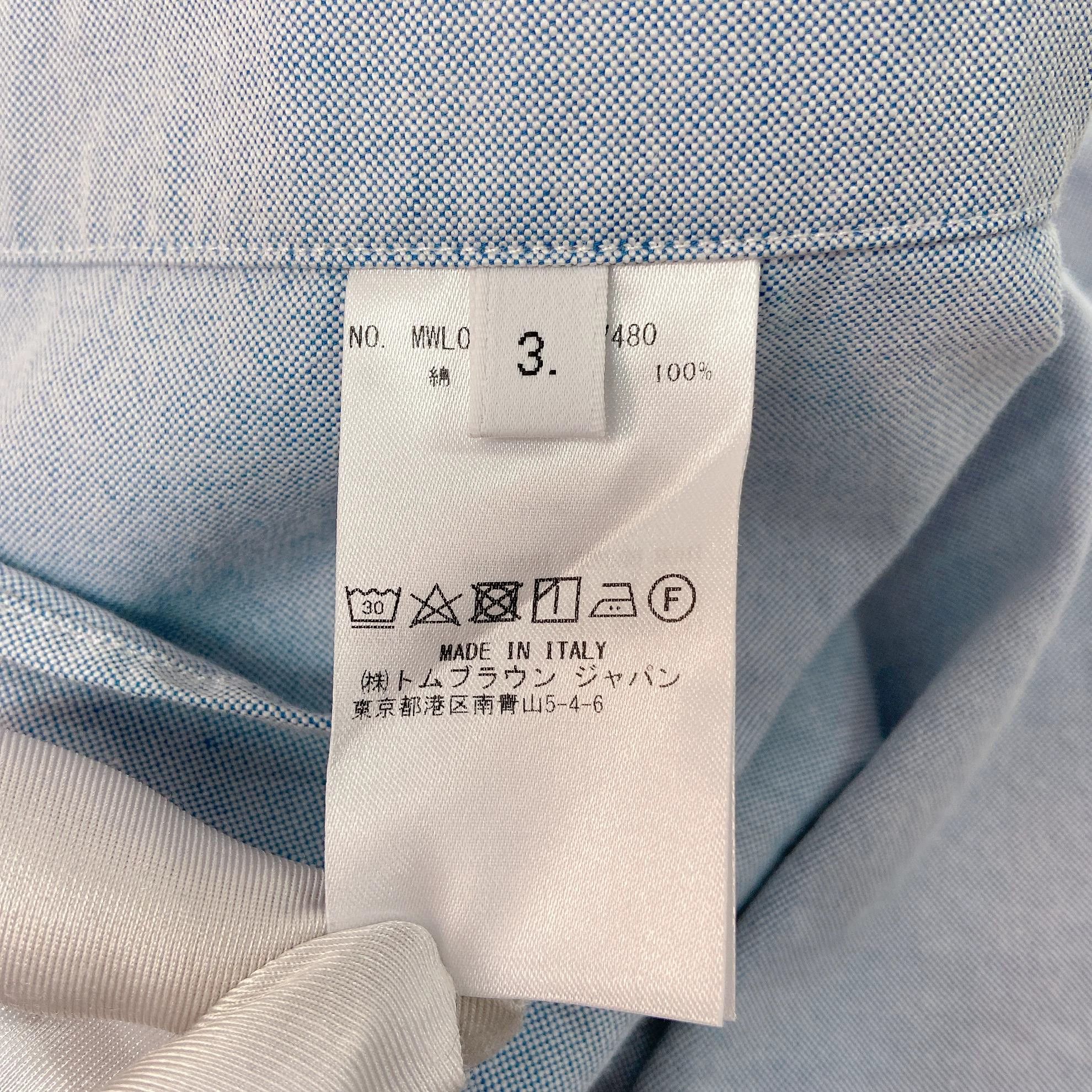 Thom Browne THOM BROWNE blue long-sleeve shirt 3 Size US L / EU 52-54 / 3 - 8 Thumbnail