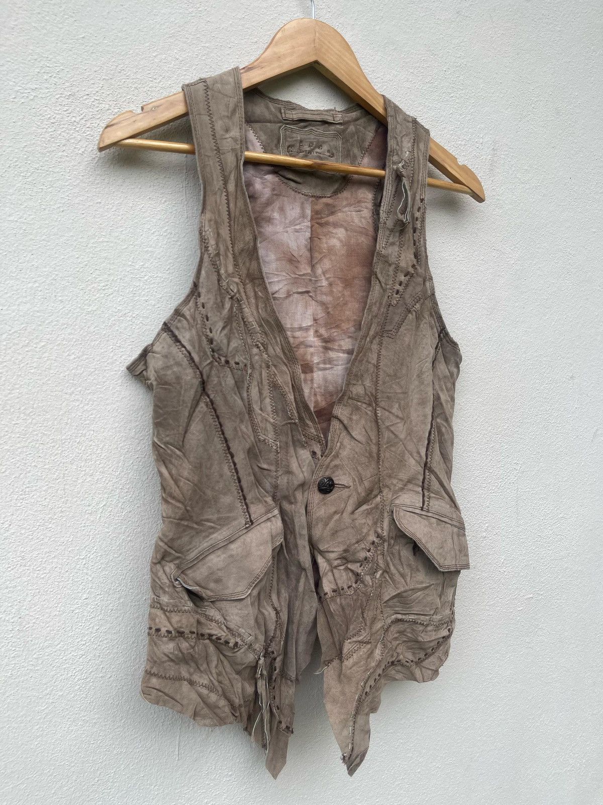 If Six Was Nine × Japanese Brand × Le Grande Bleu (L.G.B.) GOA Deconstructed Suede Leather Jacket Size US M / EU 48-50 / 2 - 2 Thumbnail
