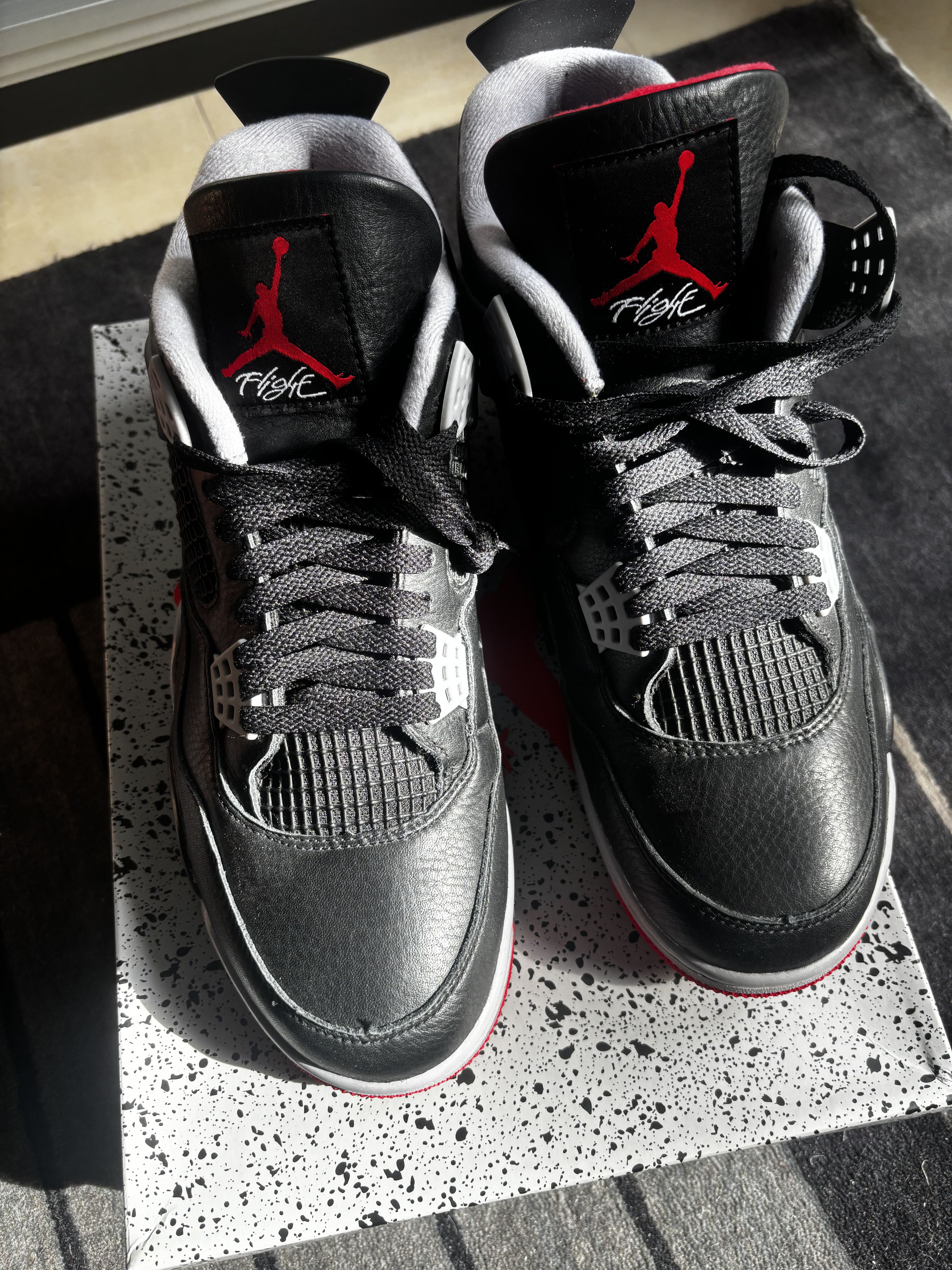 Jordan Brand Nike Air Jordan 4 Retro Bred 2024 US11/EU45 Size US 11 / EU 44 - 2 Thumbnail