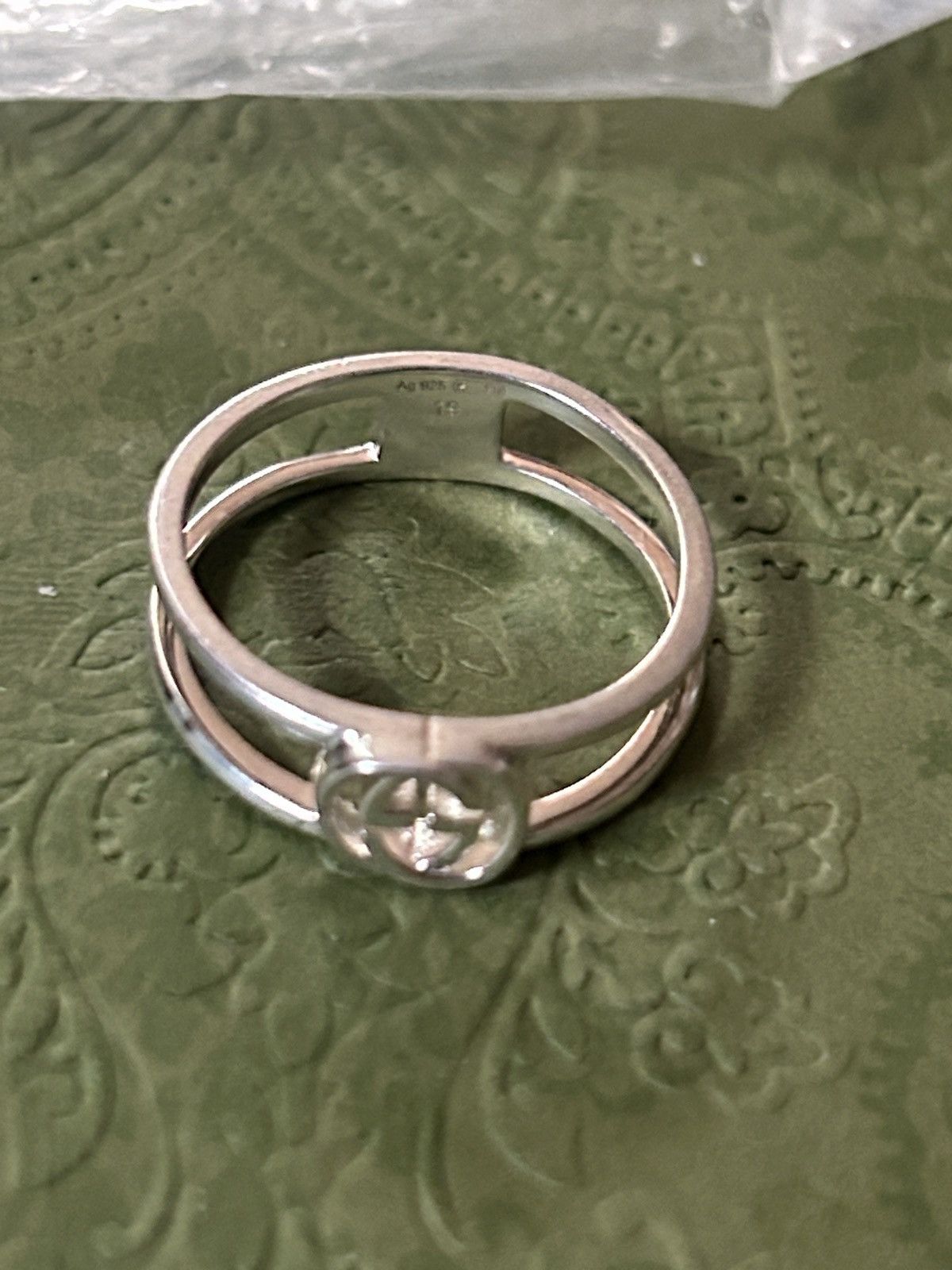 Gucci Gucci Interlocking Thin Open Ring Silver 925 298036 Size ONE SIZE - 6 Thumbnail