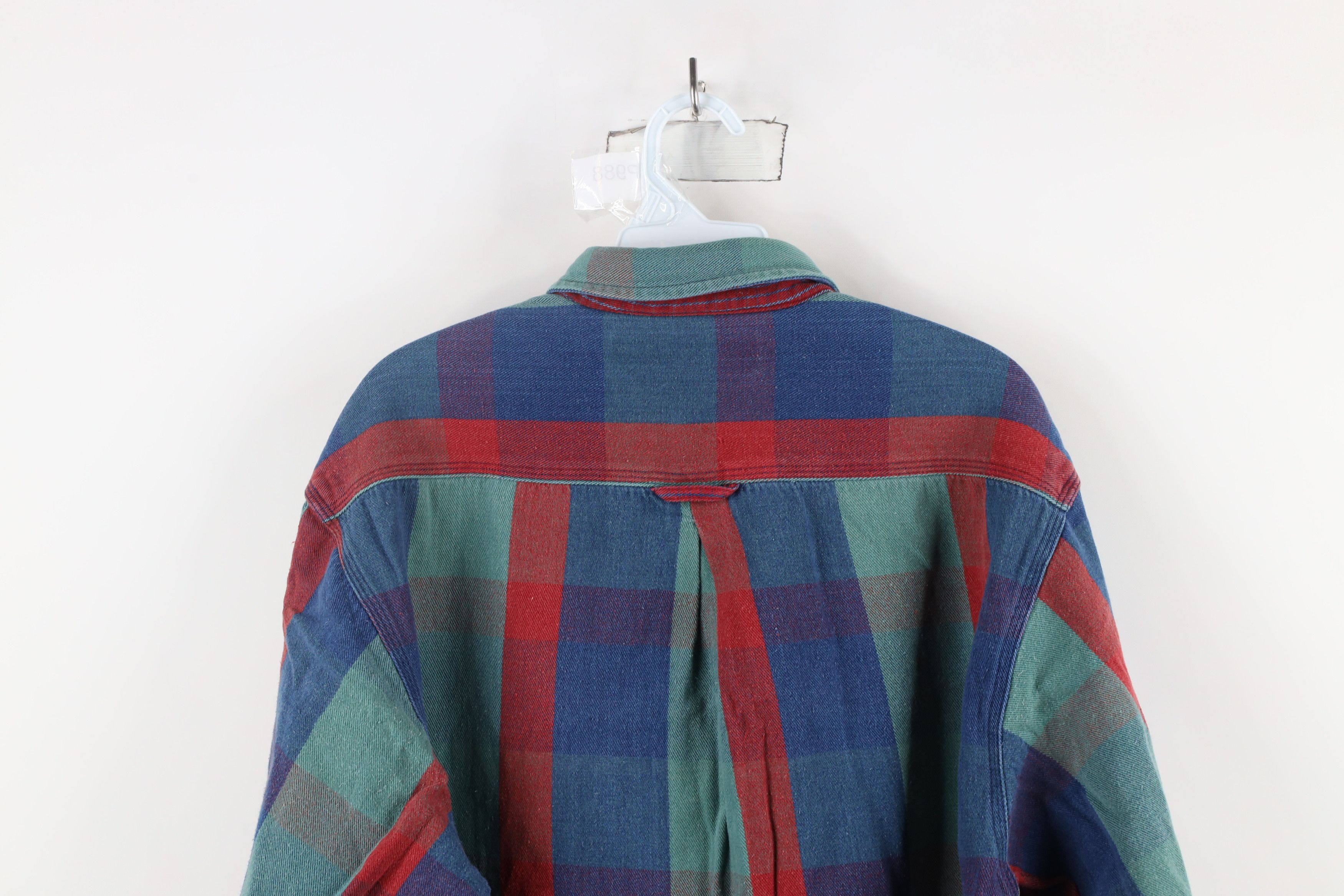 Vintage Vintage 90s Streetwear Plaid Flannel Button Down Shirt Size US L / EU 52-54 / 3 - 11 Thumbnail