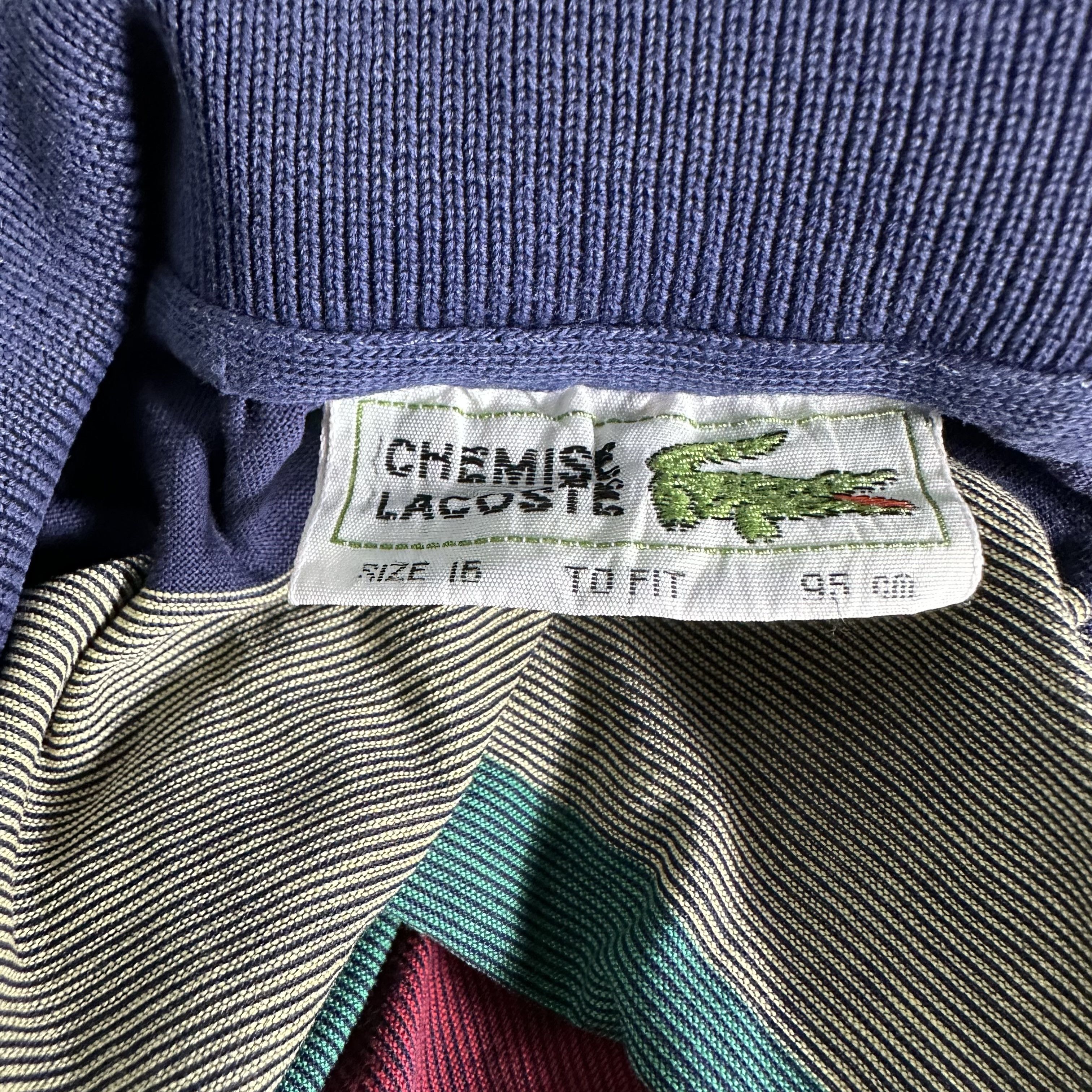 Japanese Brand 🔥RARE🔥Vtg Chemise Lacoste Multicolor Striped Polo Shirt Size US XXS / EU 40 - 4 Thumbnail