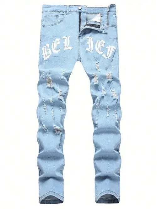 Jean Skinny ripped DRILL TRAP DRIP jeans Size US 34 / EU 50 - 1 Thumbnail