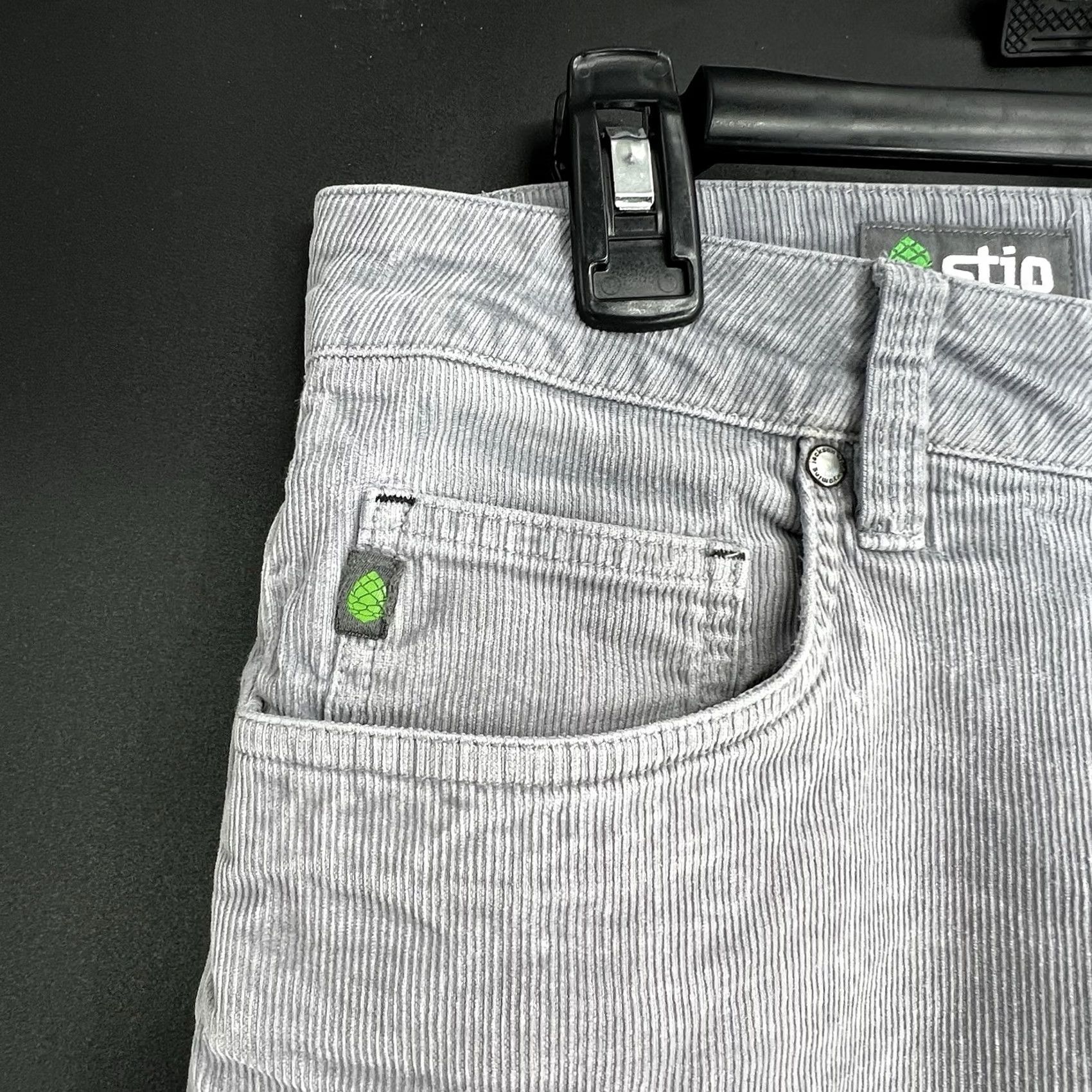 Vintage Stio Pants Mens 34x30 Gray Corduroy Rivet Cord Stretch Straight Chino Regular 5-Pocket Logo Wearable Mens Size US 34 / EU 50 - 2 Thumbnail