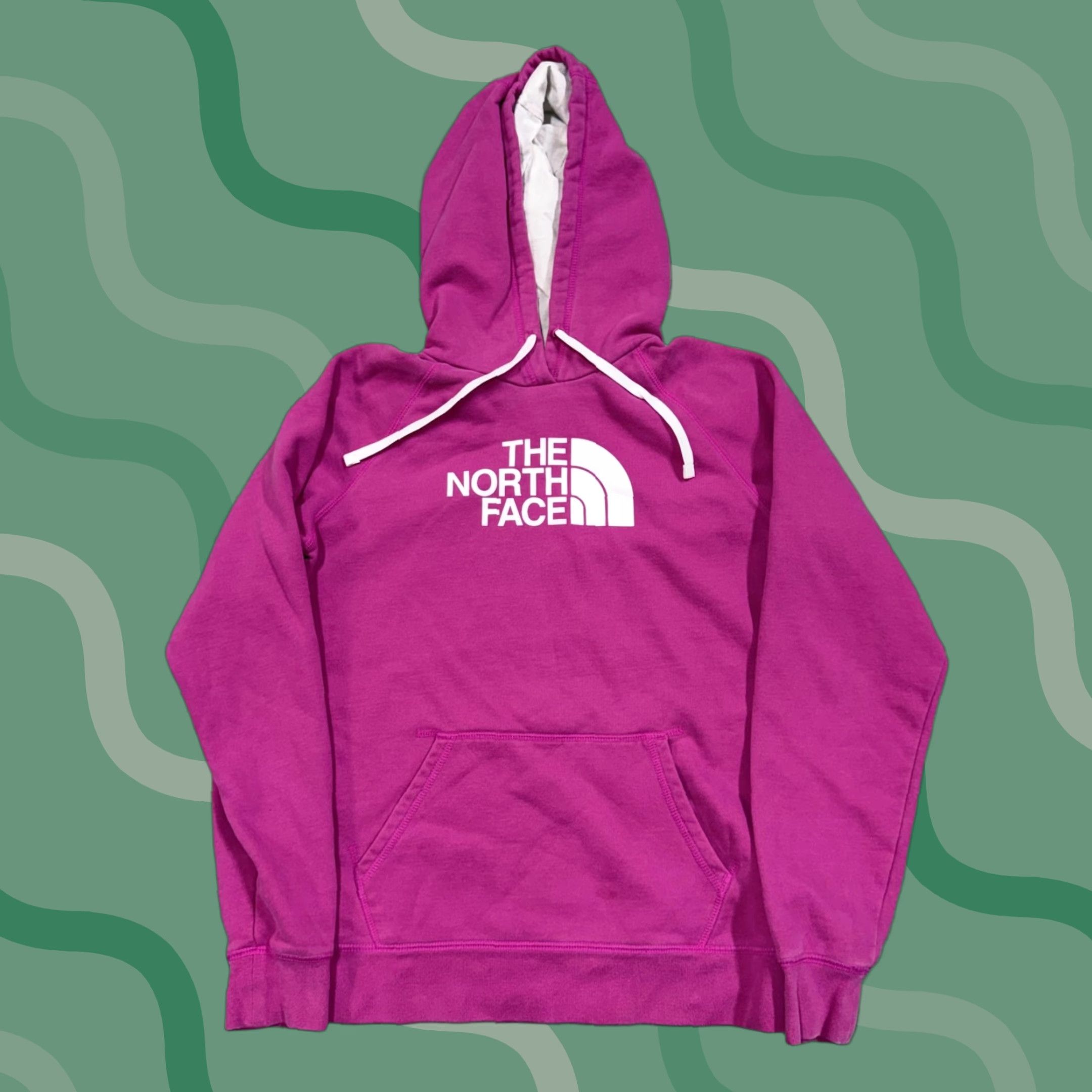 The North Face The North Face Hoodie Womens Large Pink Logo Pullover Fleece Sweatshirt Graphic Size L / US 10 / IT 46 - 1 Thumbnail