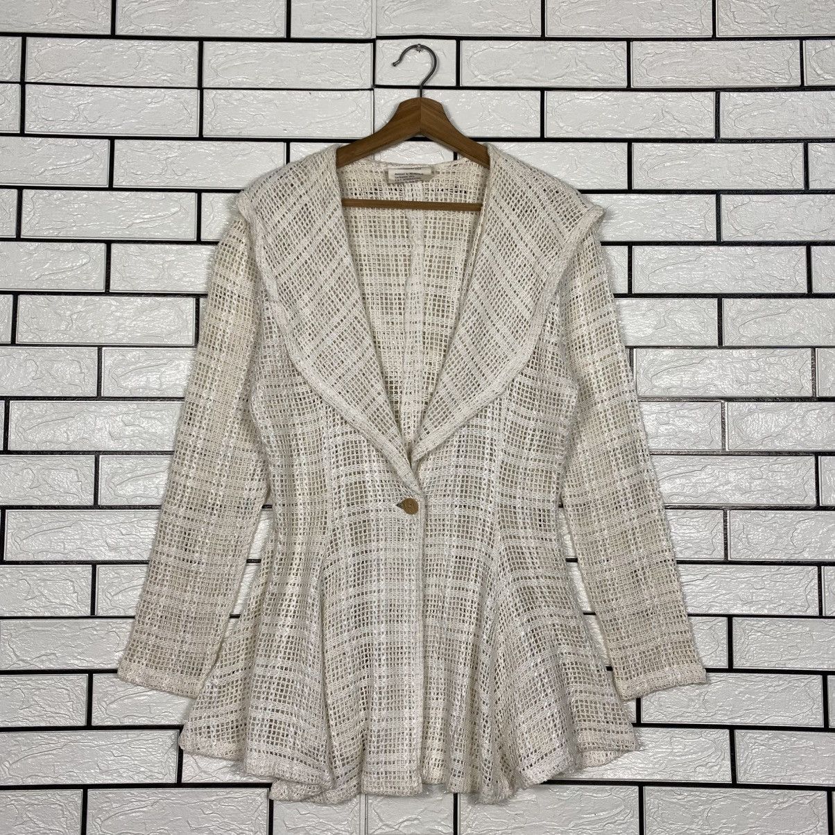 Japanese Brand Hollywood Movie Knit Net Button Sweater Issey Miyake Size US M / EU 48-50 / 2 - 2 Thumbnail