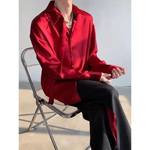 VIBE Wine Red Long Sleeve Shirt Size US M / EU 48-50 / 2 - 8 Thumbnail
