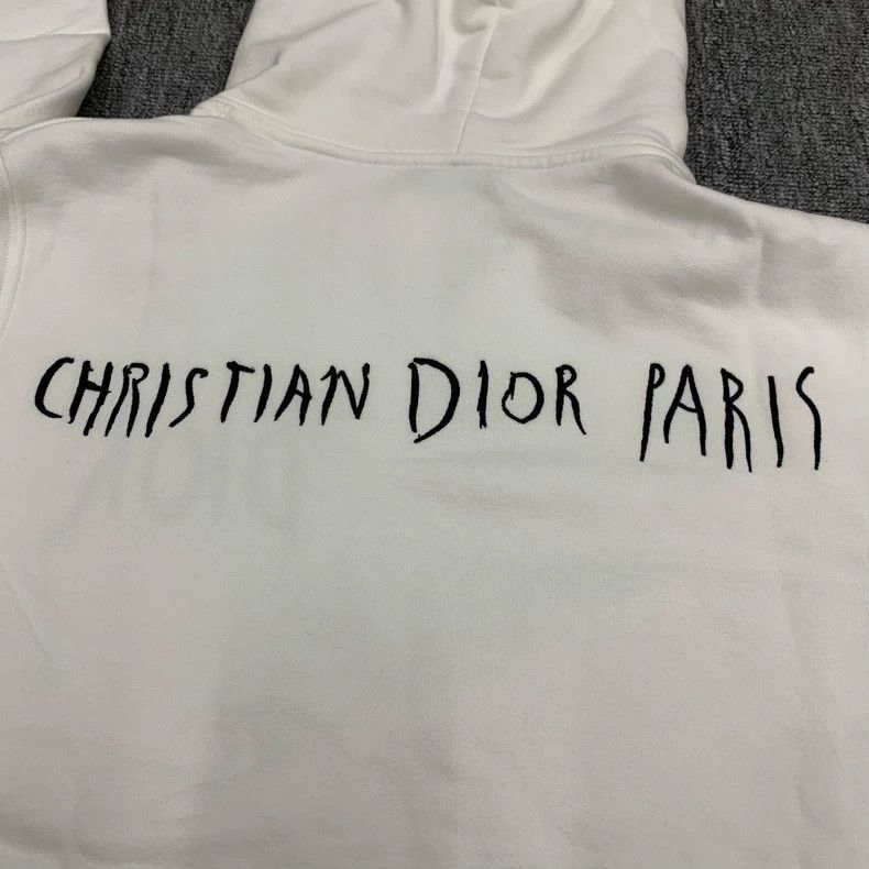 Dior Dior White Hooded Sweatshirt XS Size US XS / EU 42 / 0 - 8 Thumbnail