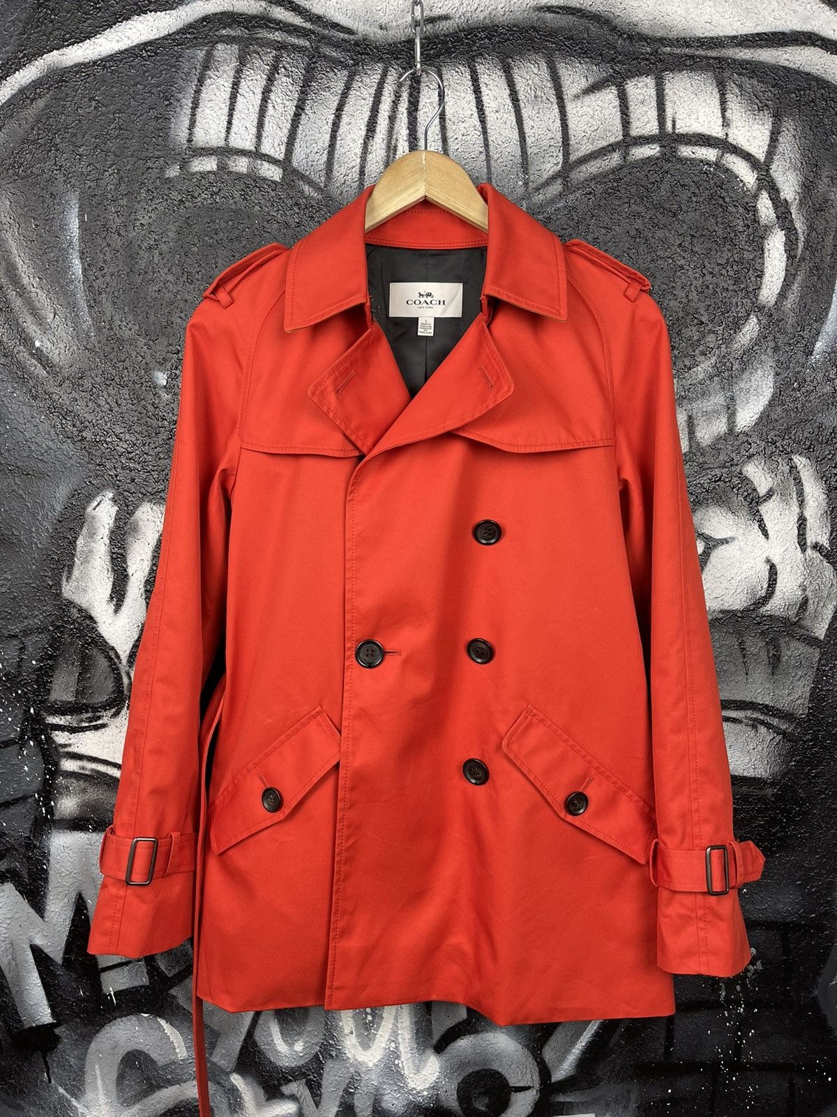 Coach Coach New York Red Orange Short Length Trench Coat Woman’s Size S / US 4 / IT 40 - 10 Thumbnail