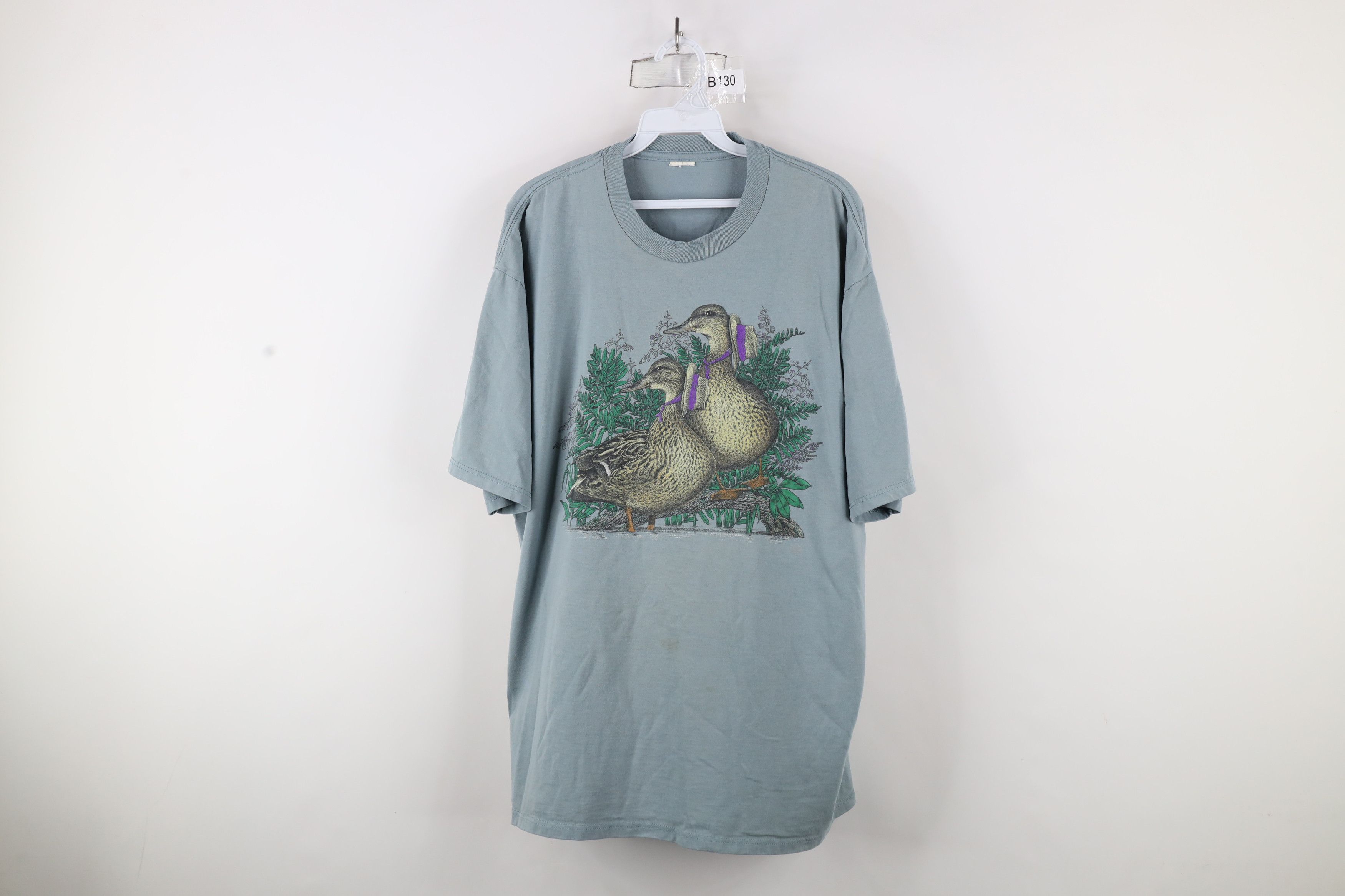 Vintage Vintage 90s Streetwear Nature Duck Garden T-Shirt Steel Blue Size XL / US 12-14 / IT 48-50 - 1 Thumbnail