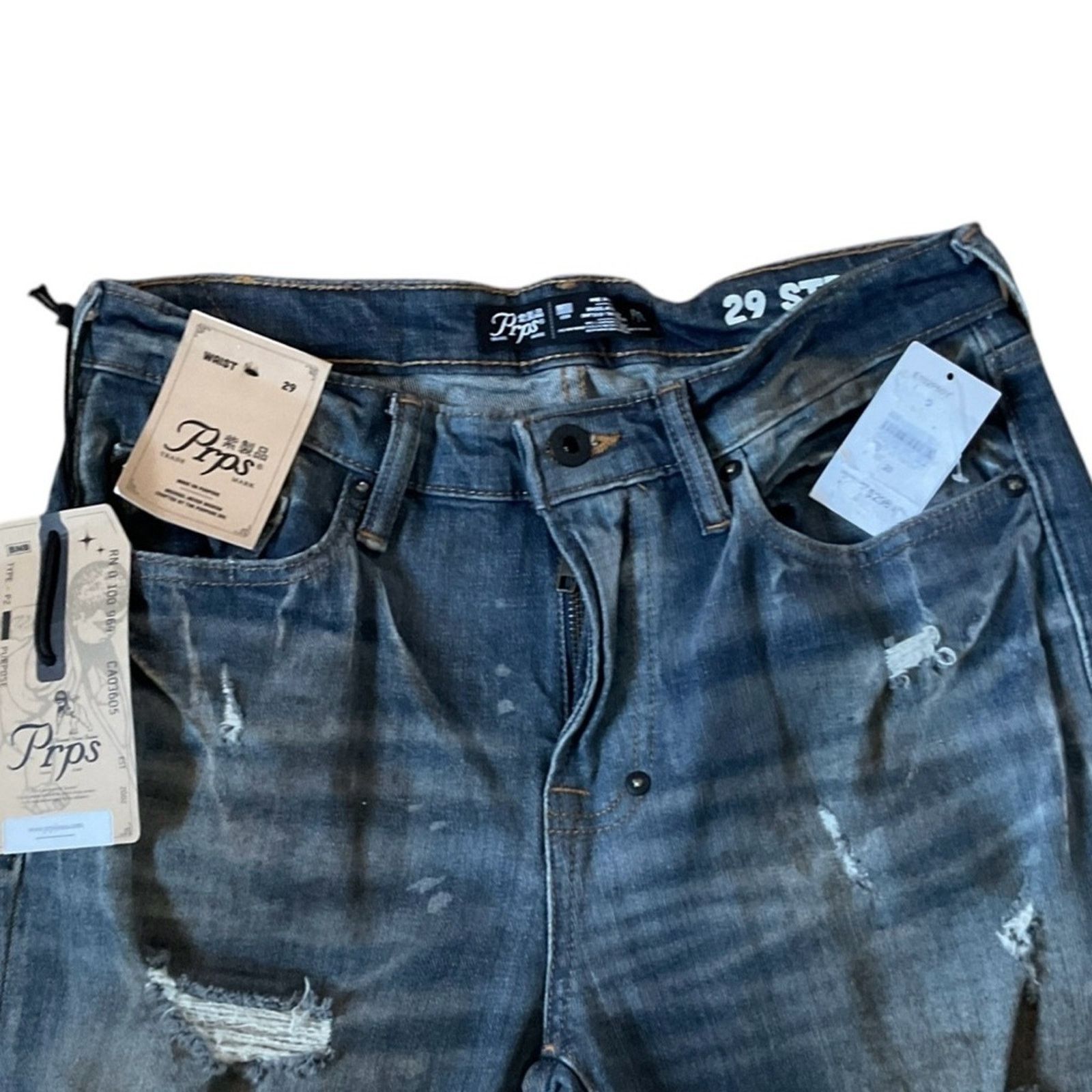 Prps NWT PRPS Cayenne Trailman Ripped Super Skinny Jeans Size US 29 - 2 Thumbnail
