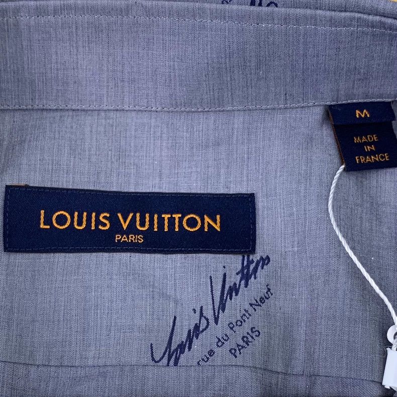 Louis Vuitton Louis Vuitton Blue logo printed cotton lapel long sleeve s Size US M / EU 48-50 / 2 - 5 Thumbnail
