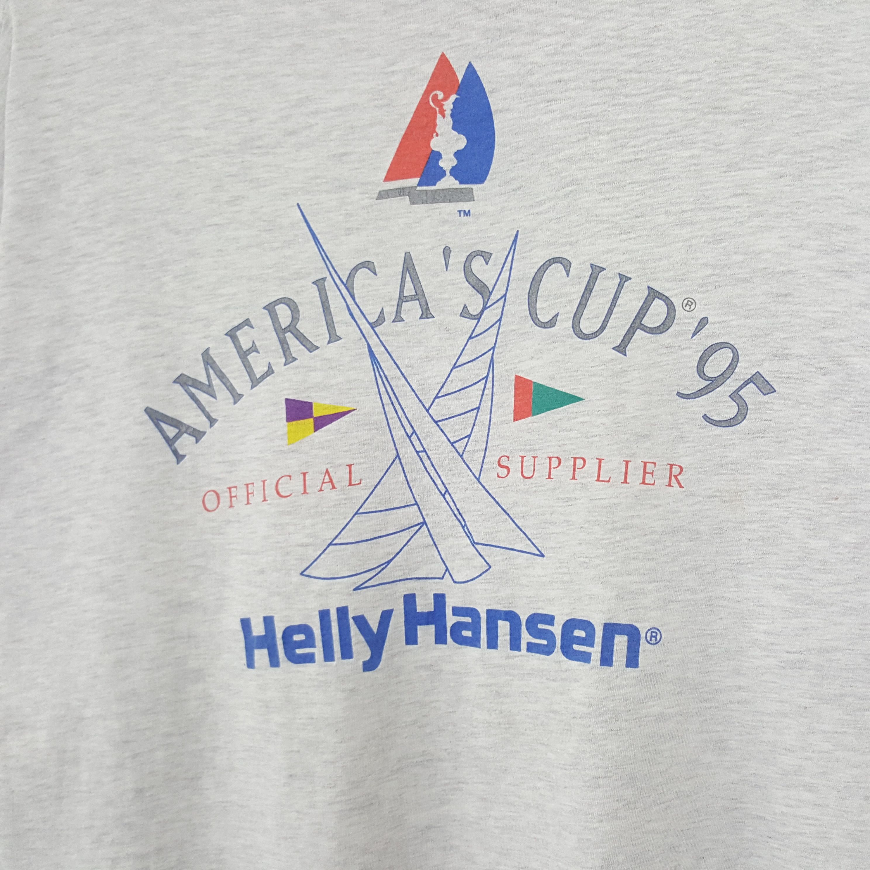 Helly Hansen × Vintage Vintage Helly Hansen 1995 American Cup Promo Tshirt Size US XL / EU 56 / 4 - 2 Thumbnail