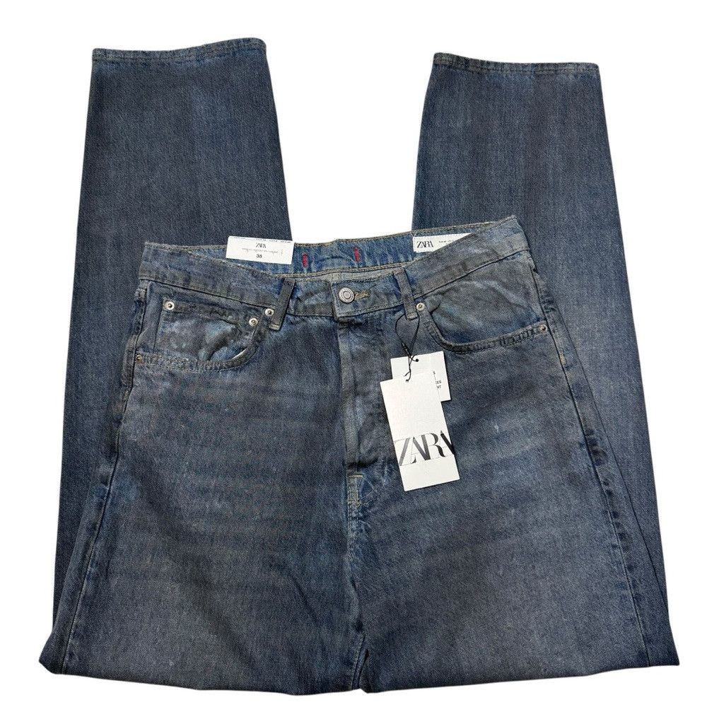 Zara NWT New Zara The Loose Fit Jeans In Distressed Resin Size 6 Size 28" / US 6 / IT 42 - 3 Thumbnail