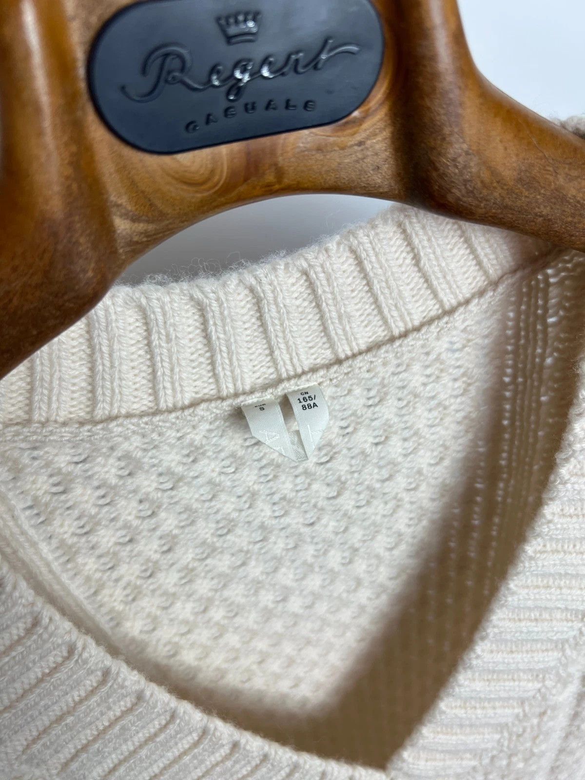 Arket Arket Ivory 100% Wool Cable Knit Oversized V-Neck Vest Size S / US 4 / IT 40 - 5 Thumbnail