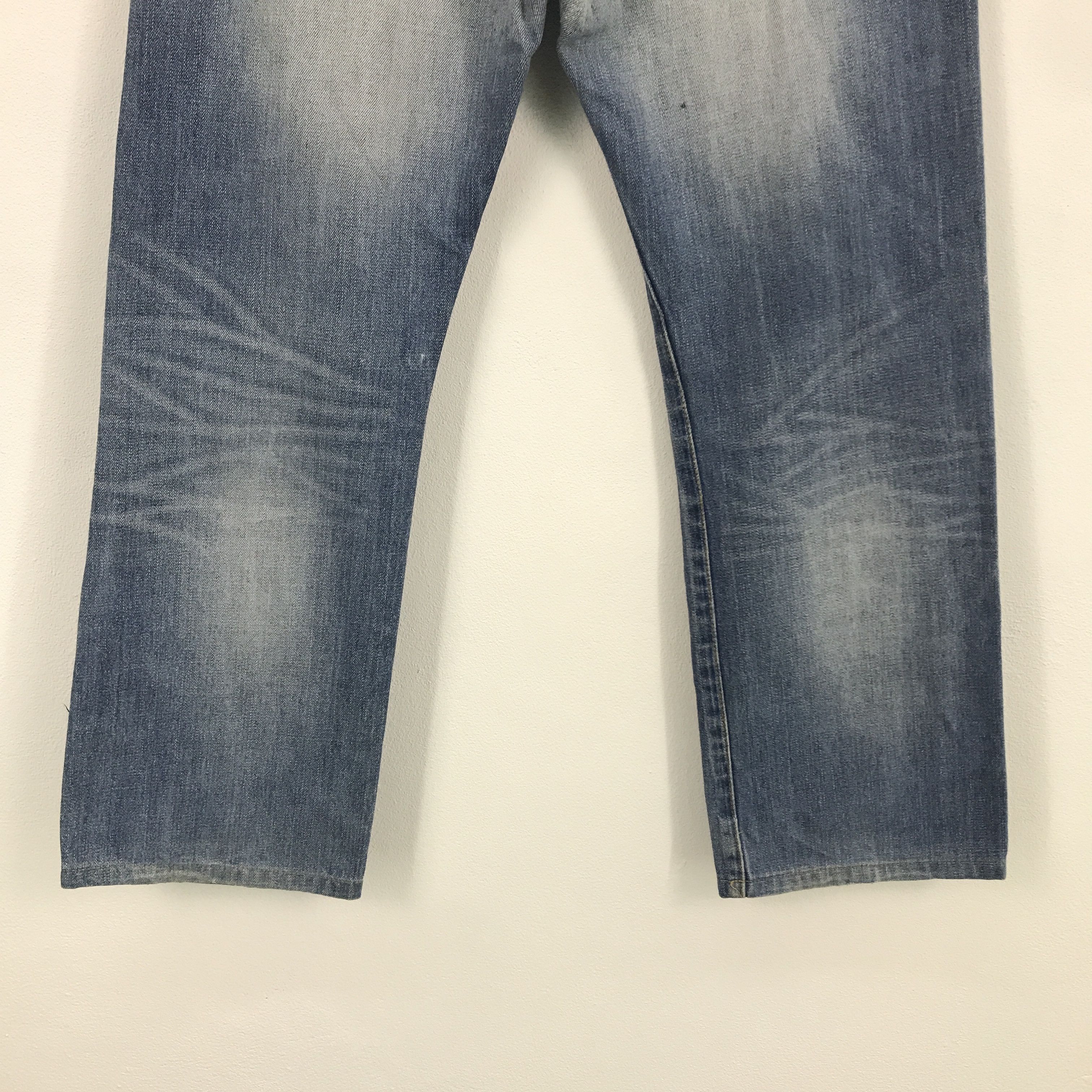 Japanese Brand Fish Koi Distressed Style Denim Jeans Size US 31 - 5 Thumbnail