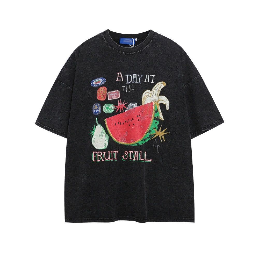 Vintage Watermelon fruit print cotton washed distressed t-shirt Size US M / EU 48-50 / 2 - 1 Thumbnail