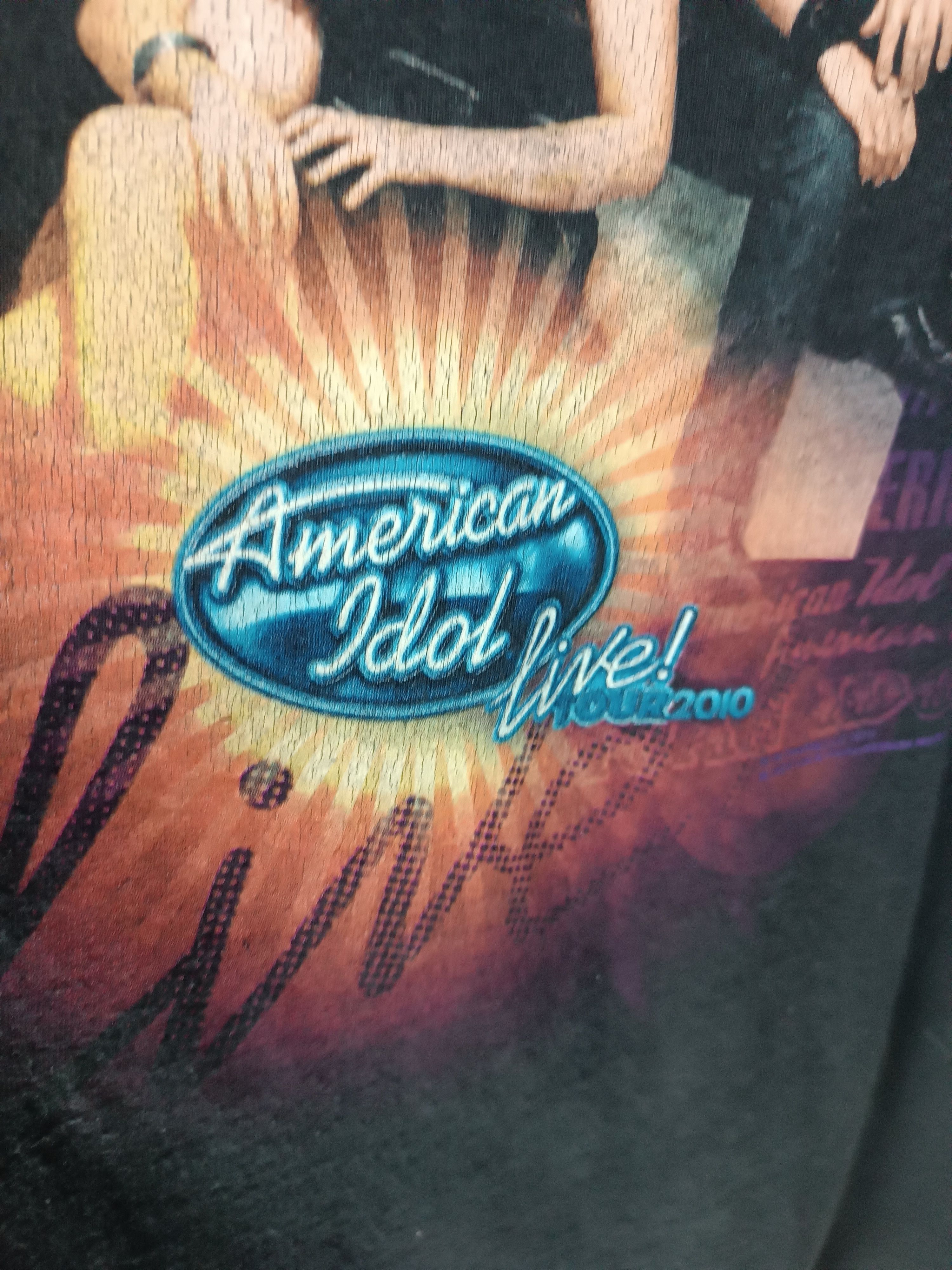 Rap Tees VINTAGE 2010 AMERICAN IDOL LIVE TOUR TS kelly clarkson aiken Size US XL / EU 56 / 4 - 10 Thumbnail