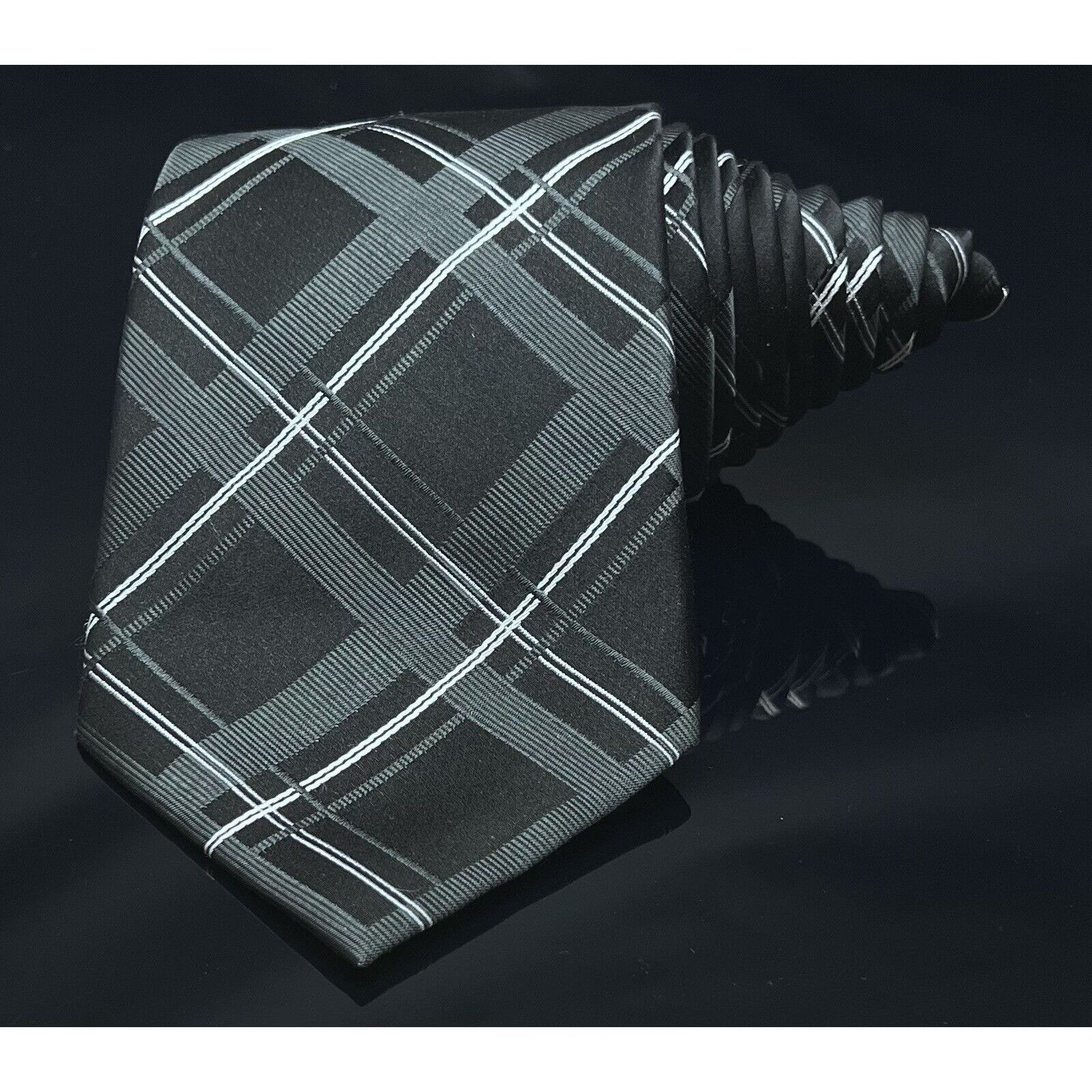 Donald Trump Donald J Trump Signature Collection Black Geometric 100% Sil Size ONE SIZE - 2 Thumbnail