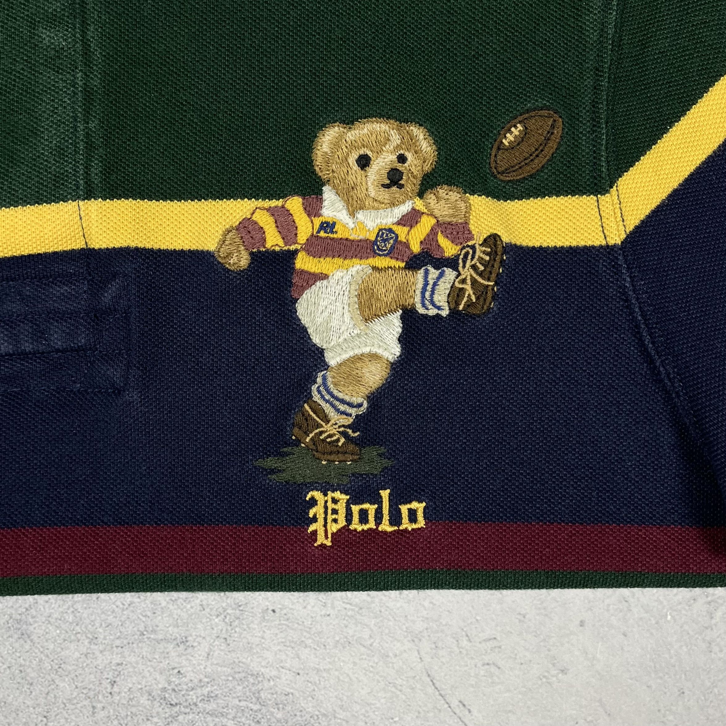 Polo Ralph Lauren Polo Ralph Lauren Polo Bear Rugby Stripped Polo Shirt Size US S / EU 44-46 / 1 - 8 Thumbnail