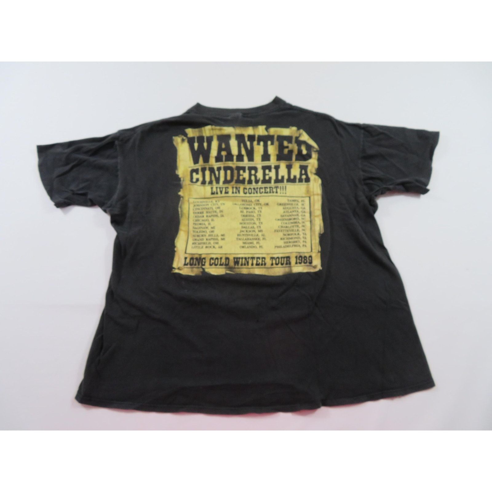 Other Cinderella 1989 Black T-Shirt Long Cold Winter Sz XL Size US XL / EU 56 / 4 - 2 Thumbnail